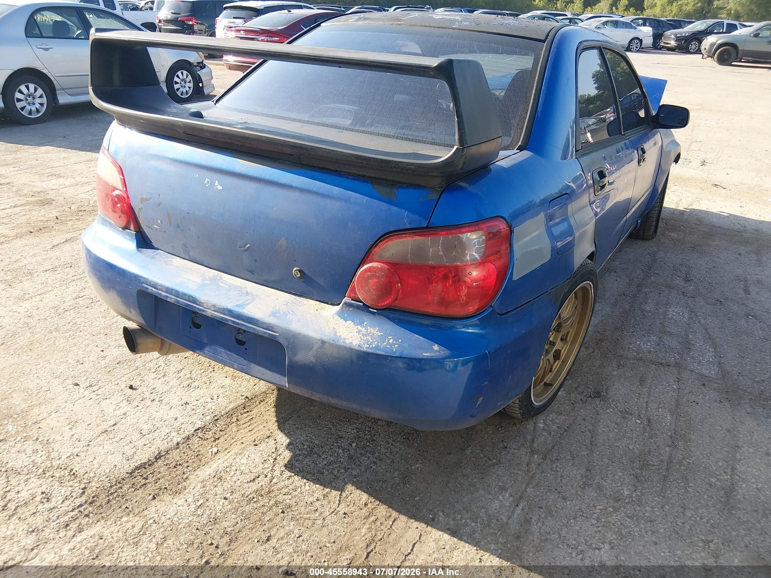 2004 Subaru Impreza Wrx Blue vin: JF1GD29664G513200