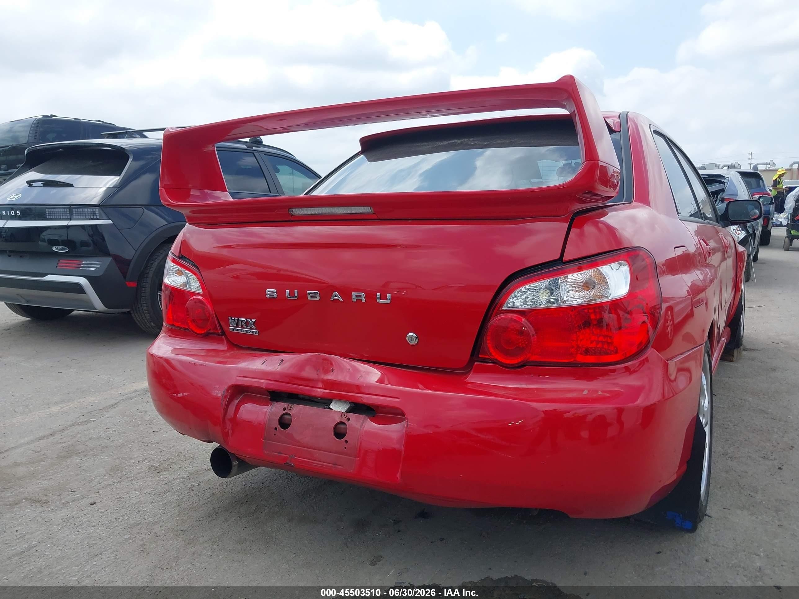 2004 Subaru Impreza Wrx Red vin: JF1GD29674G510676