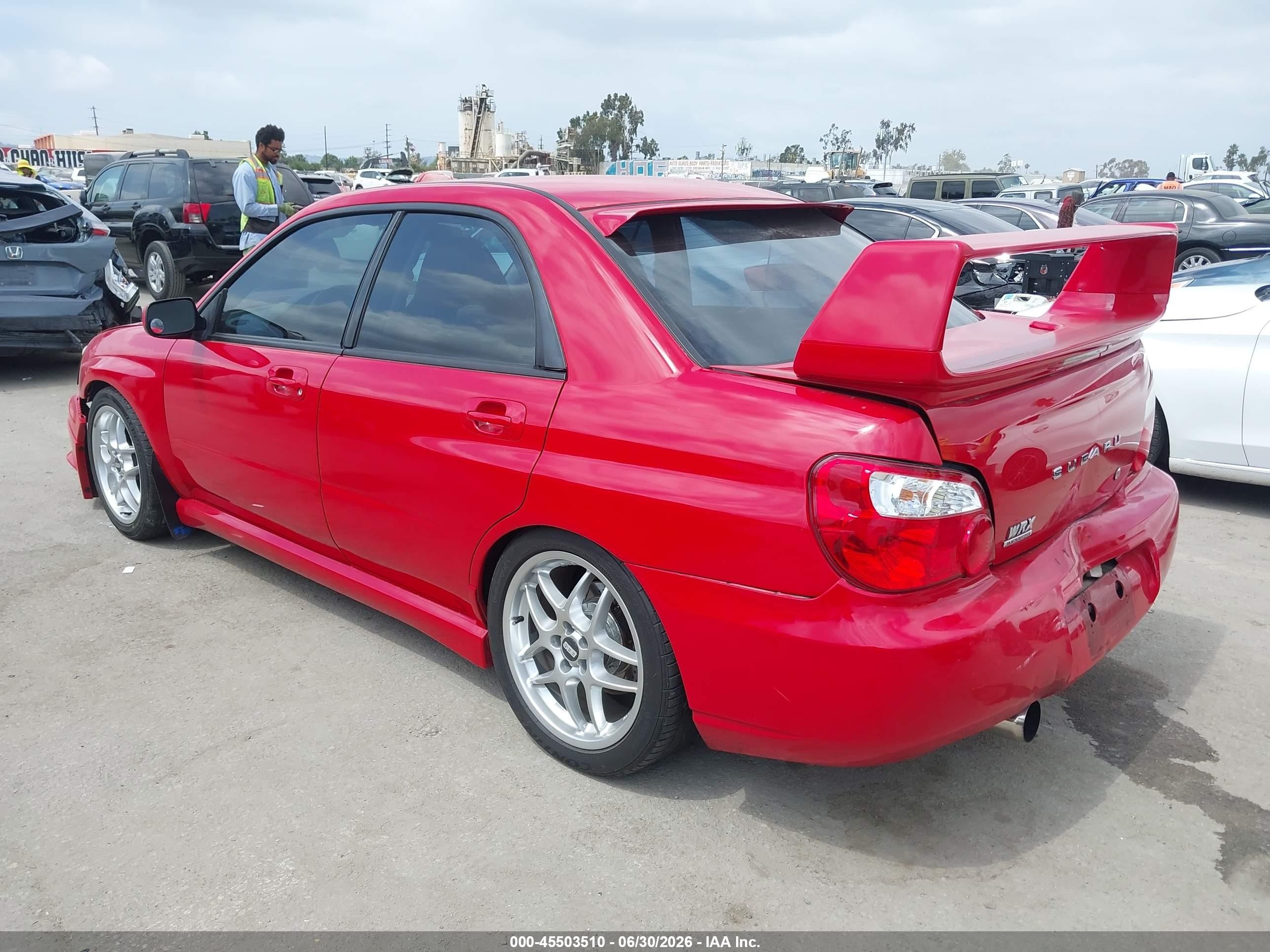 2004 Subaru Impreza Wrx Red vin: JF1GD29674G510676