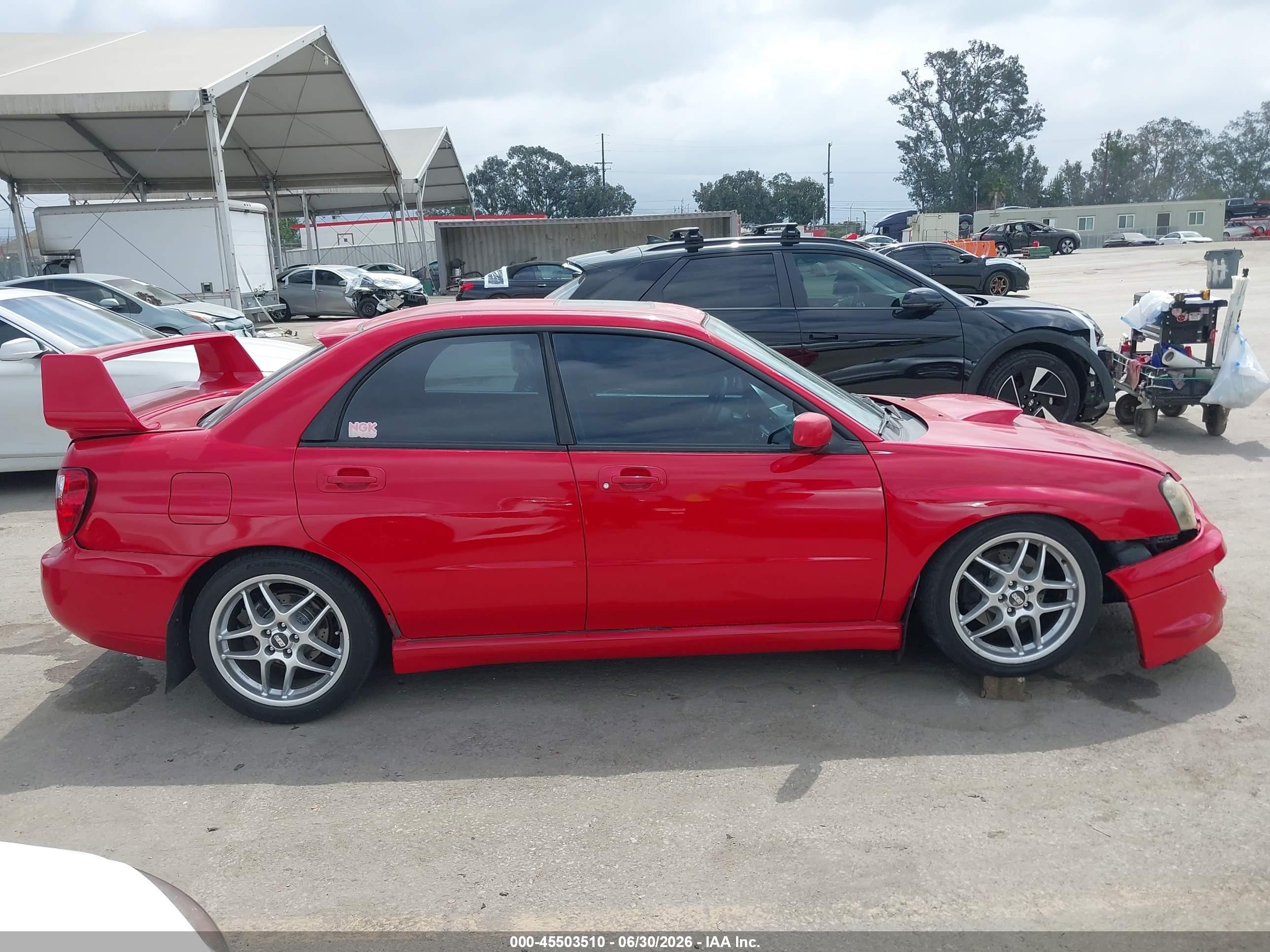 2004 Subaru Impreza Wrx Red vin: JF1GD29674G510676