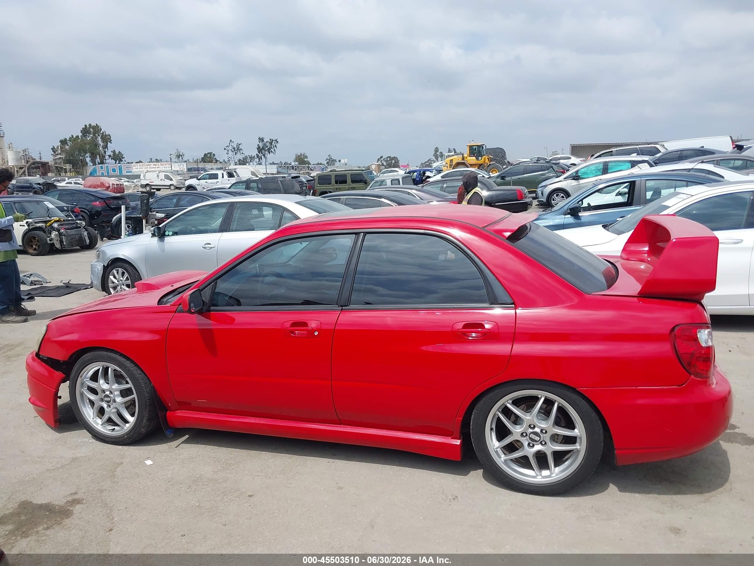 2004 Subaru Impreza Wrx Red vin: JF1GD29674G510676