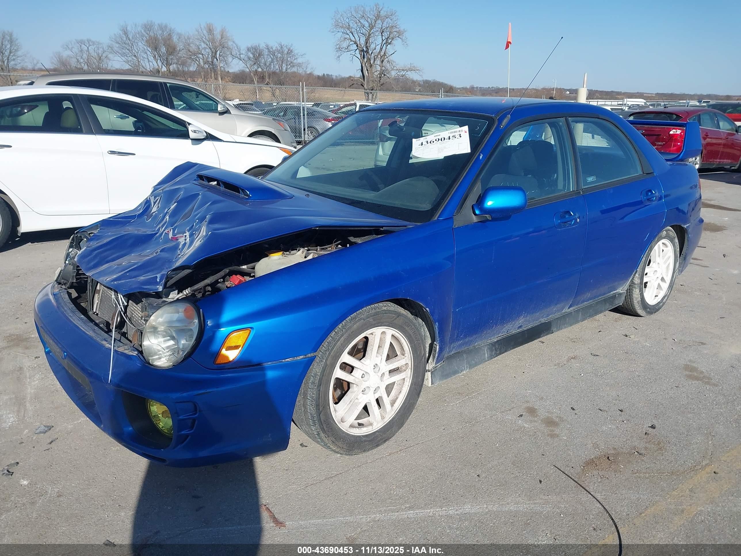 2003 Subaru Impreza Wrx Blue vin: JF1GD29683G503878