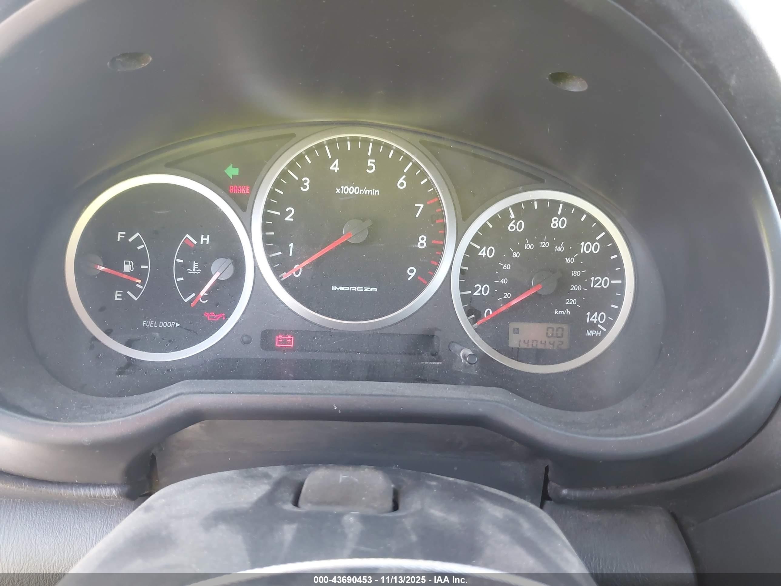 2003 Subaru Impreza Wrx Blue vin: JF1GD29683G503878