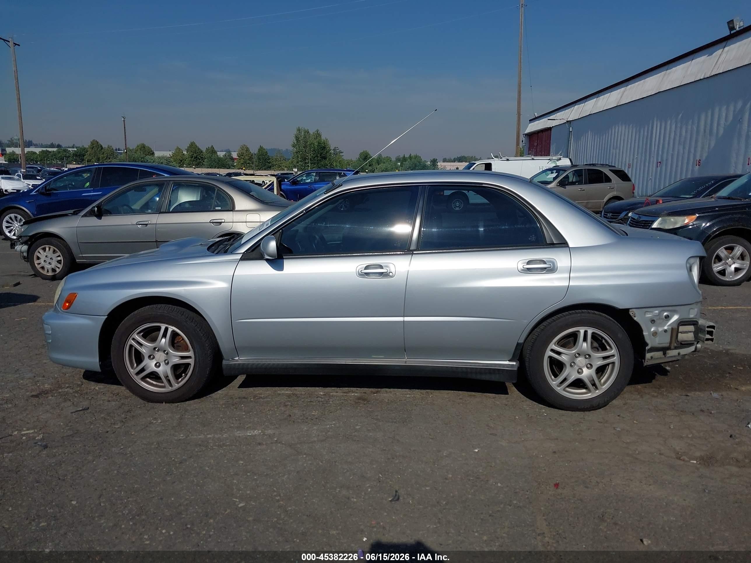 2002 Subaru Impreza Wrx Silver vin: JF1GD29692G520767