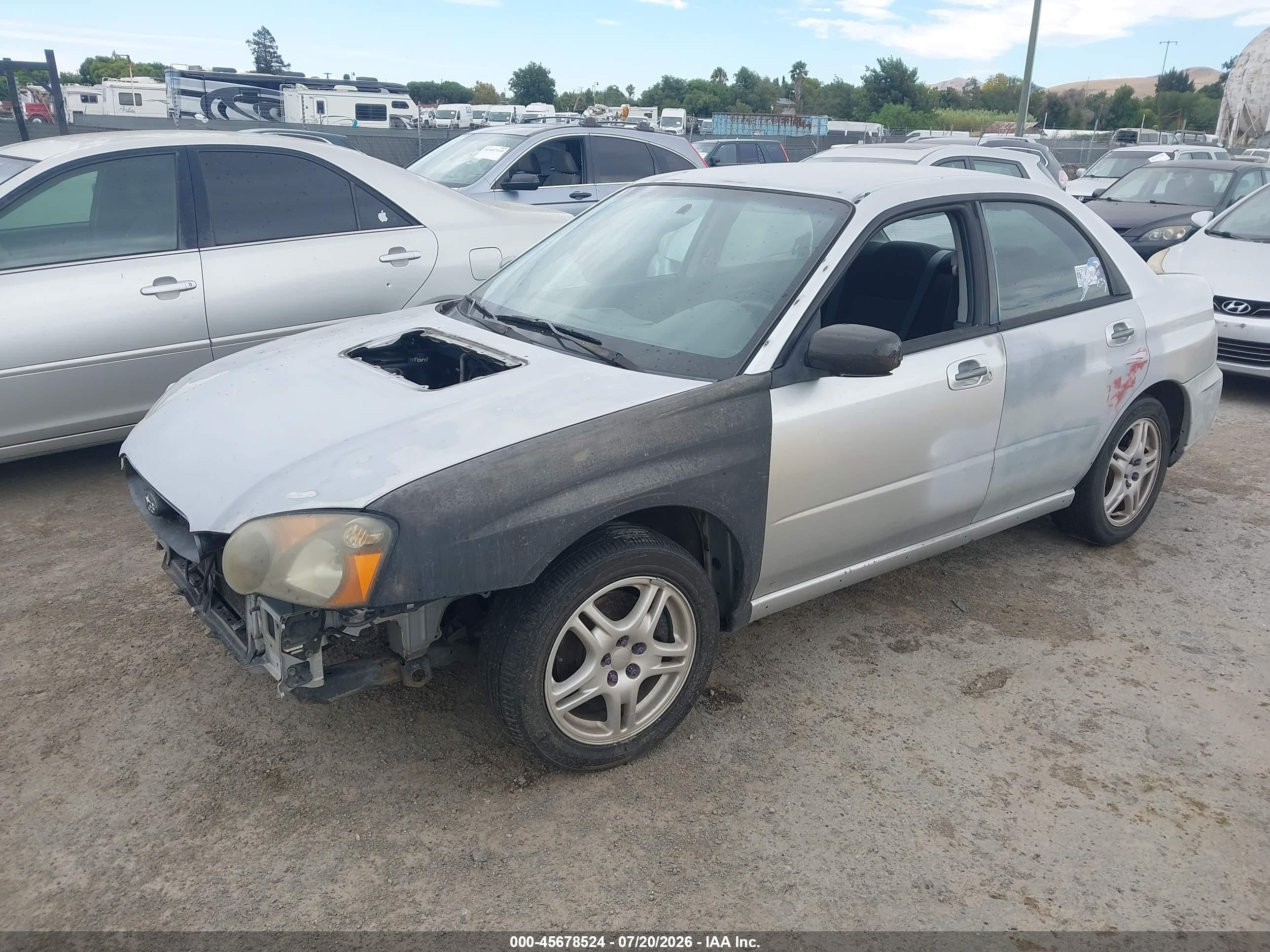 2004 Subaru Impreza Wrx Gray vin: JF1GD29694G508931