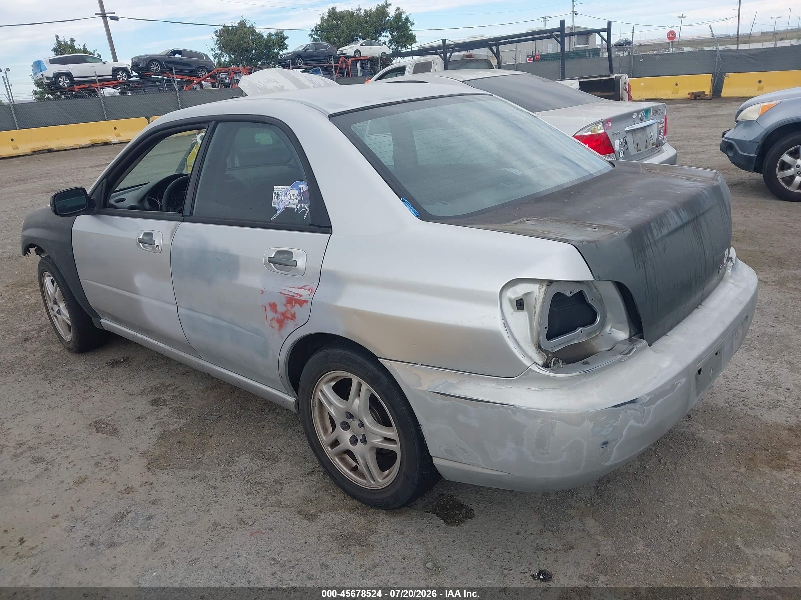 2004 Subaru Impreza Wrx Gray vin: JF1GD29694G508931