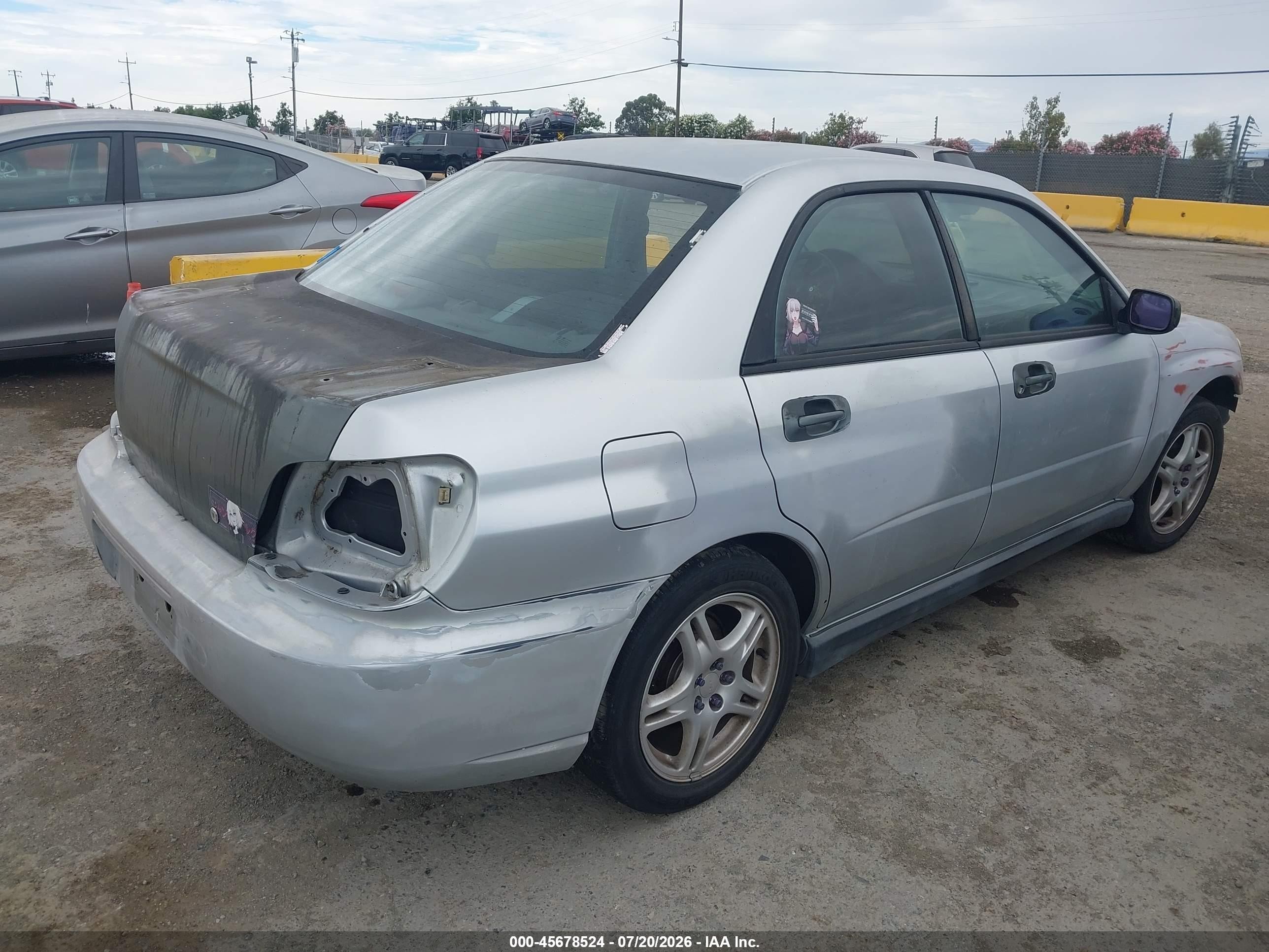 2004 Subaru Impreza Wrx Gray vin: JF1GD29694G508931