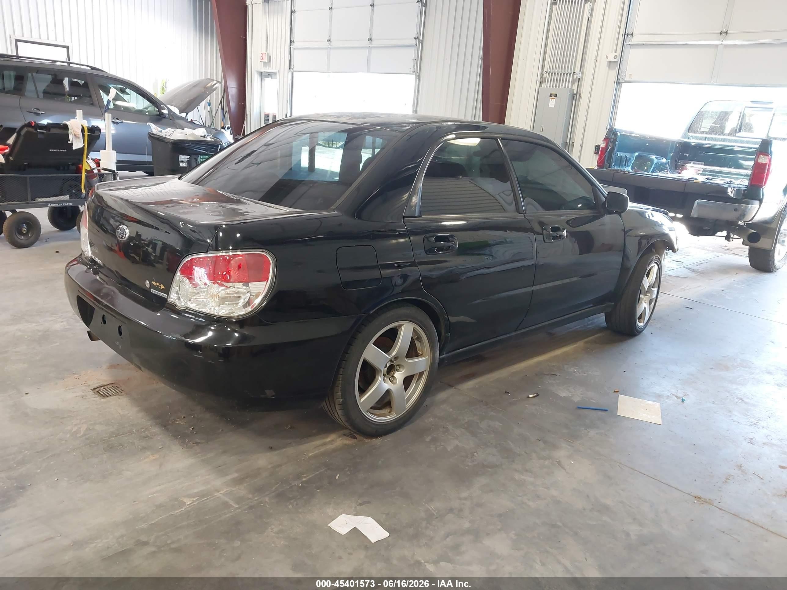2007 Subaru Impreza 2.5i Black vin: JF1GD61607H521343
