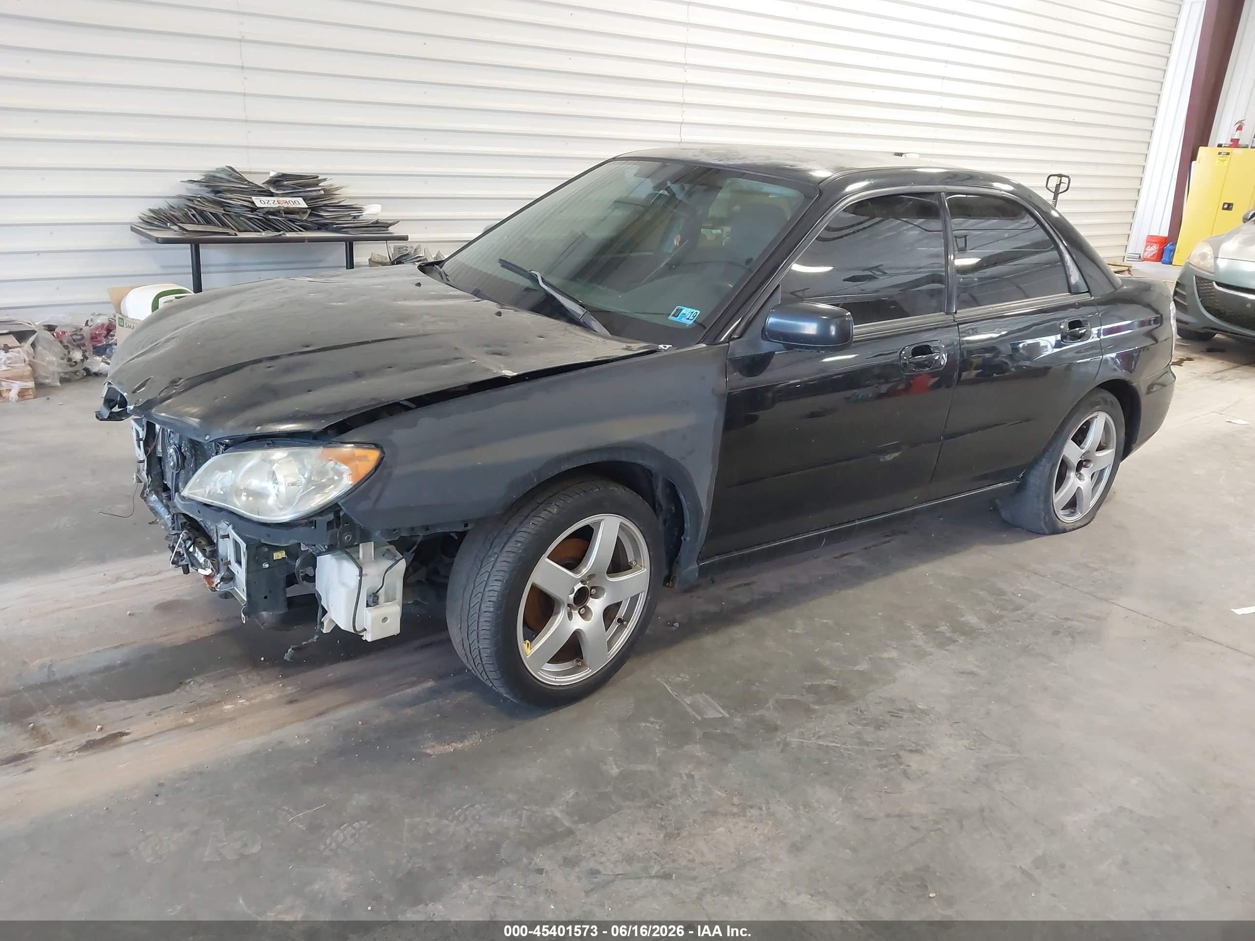 2007 Subaru Impreza 2.5i Black vin: JF1GD61607H521343