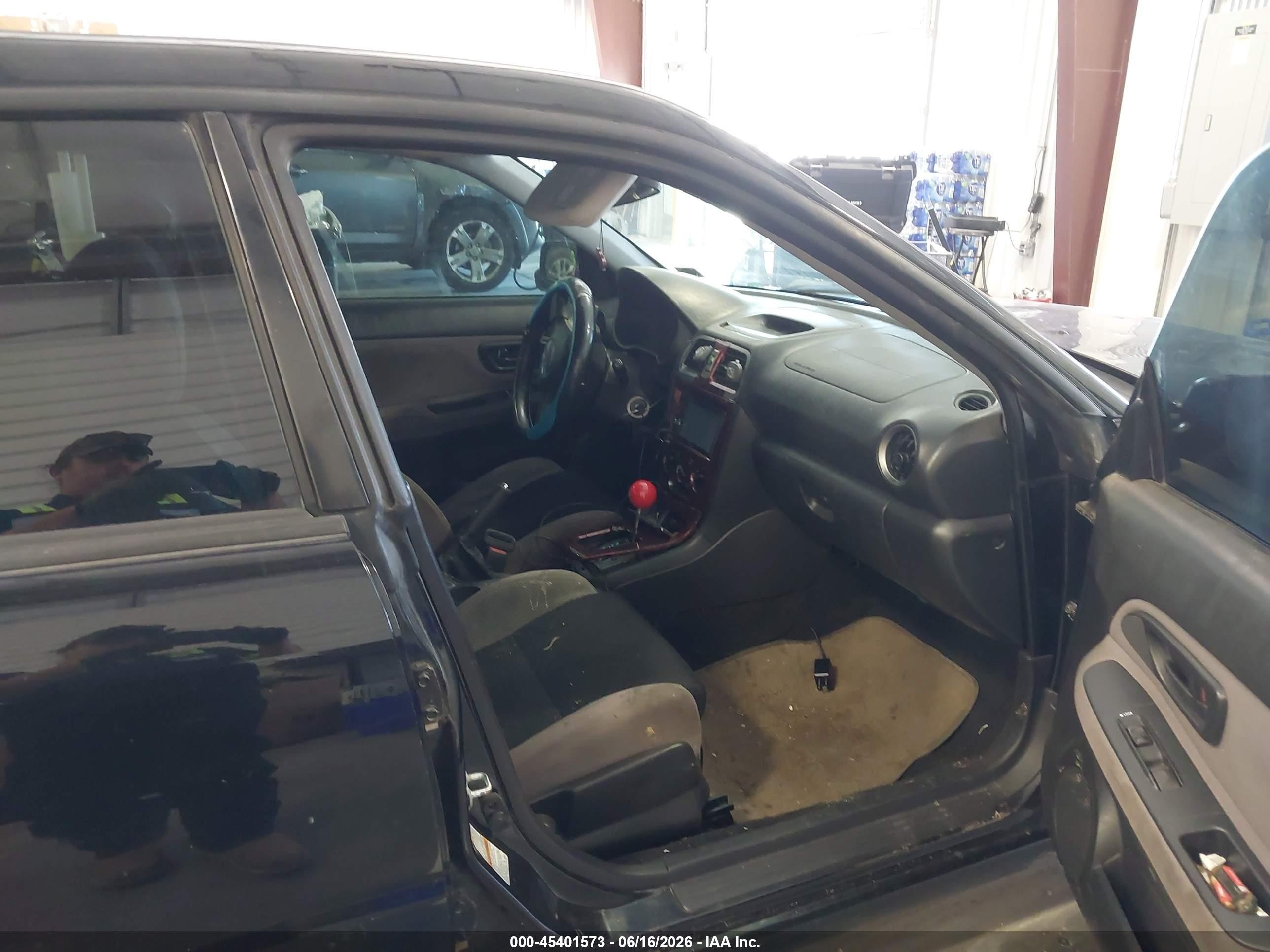 2007 Subaru Impreza 2.5i Black vin: JF1GD61607H521343