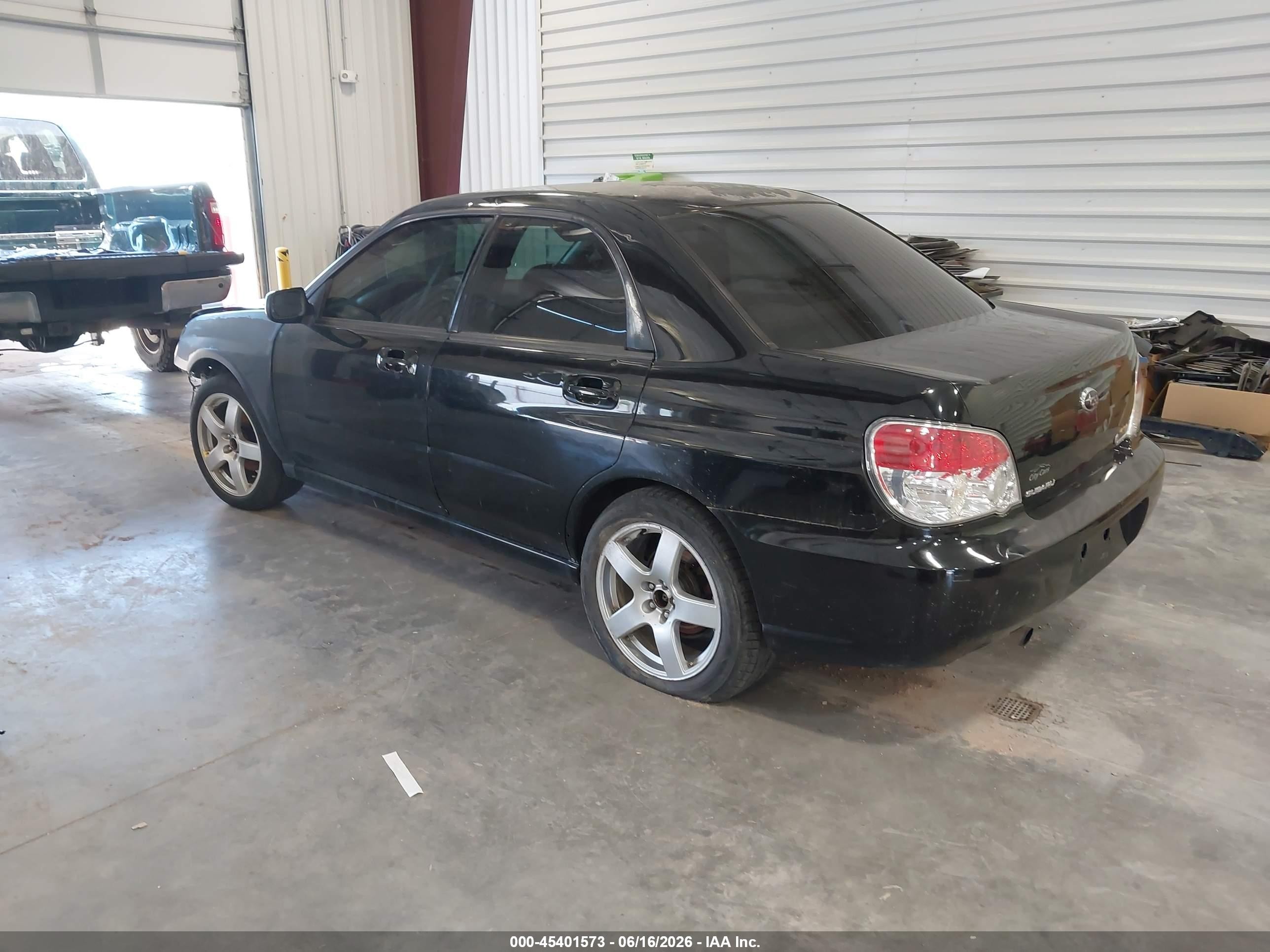 2007 Subaru Impreza 2.5i Black vin: JF1GD61607H521343