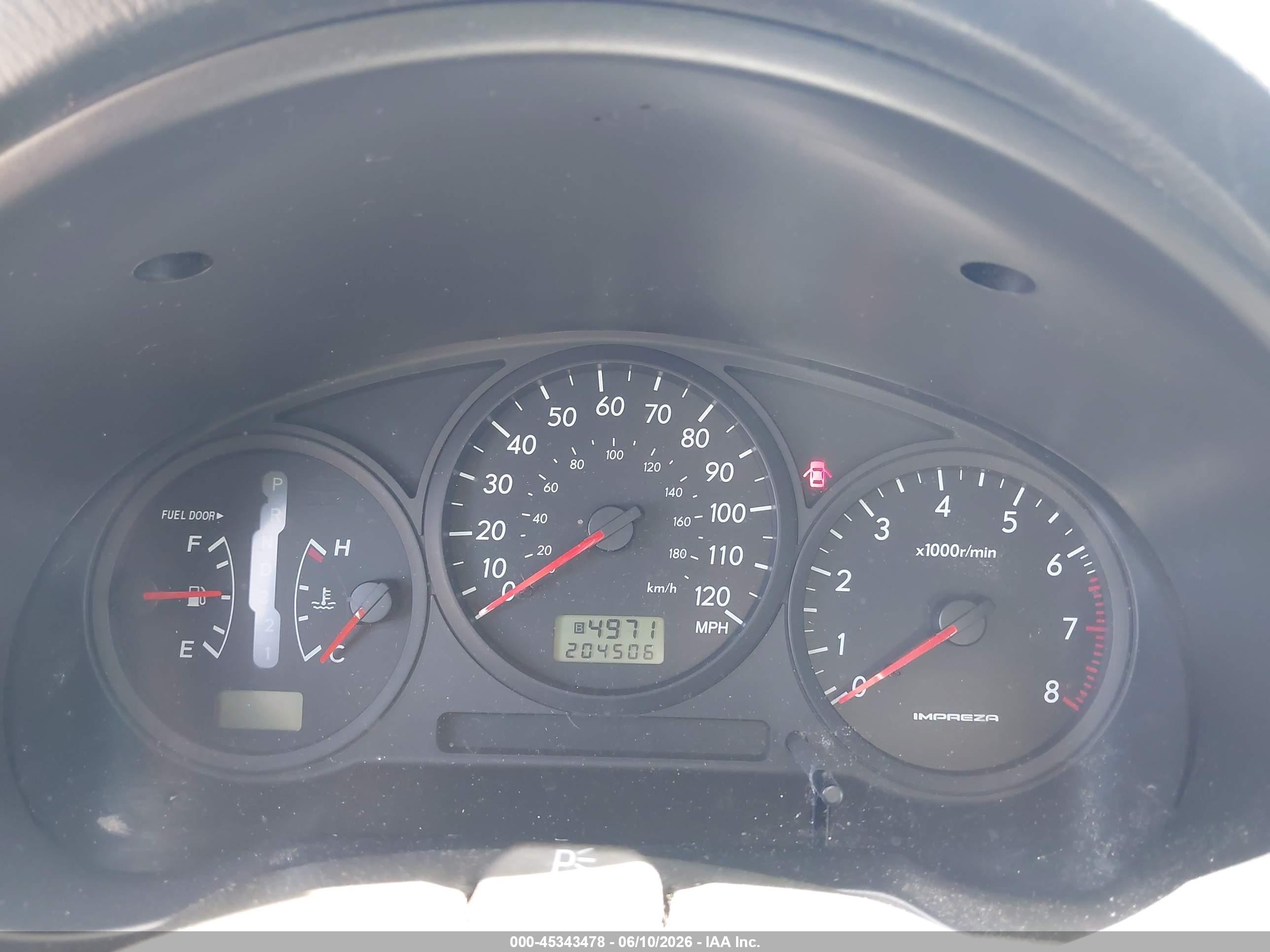 2007 Subaru Impreza 2.5i Silver vin: JF1GD61617H521495