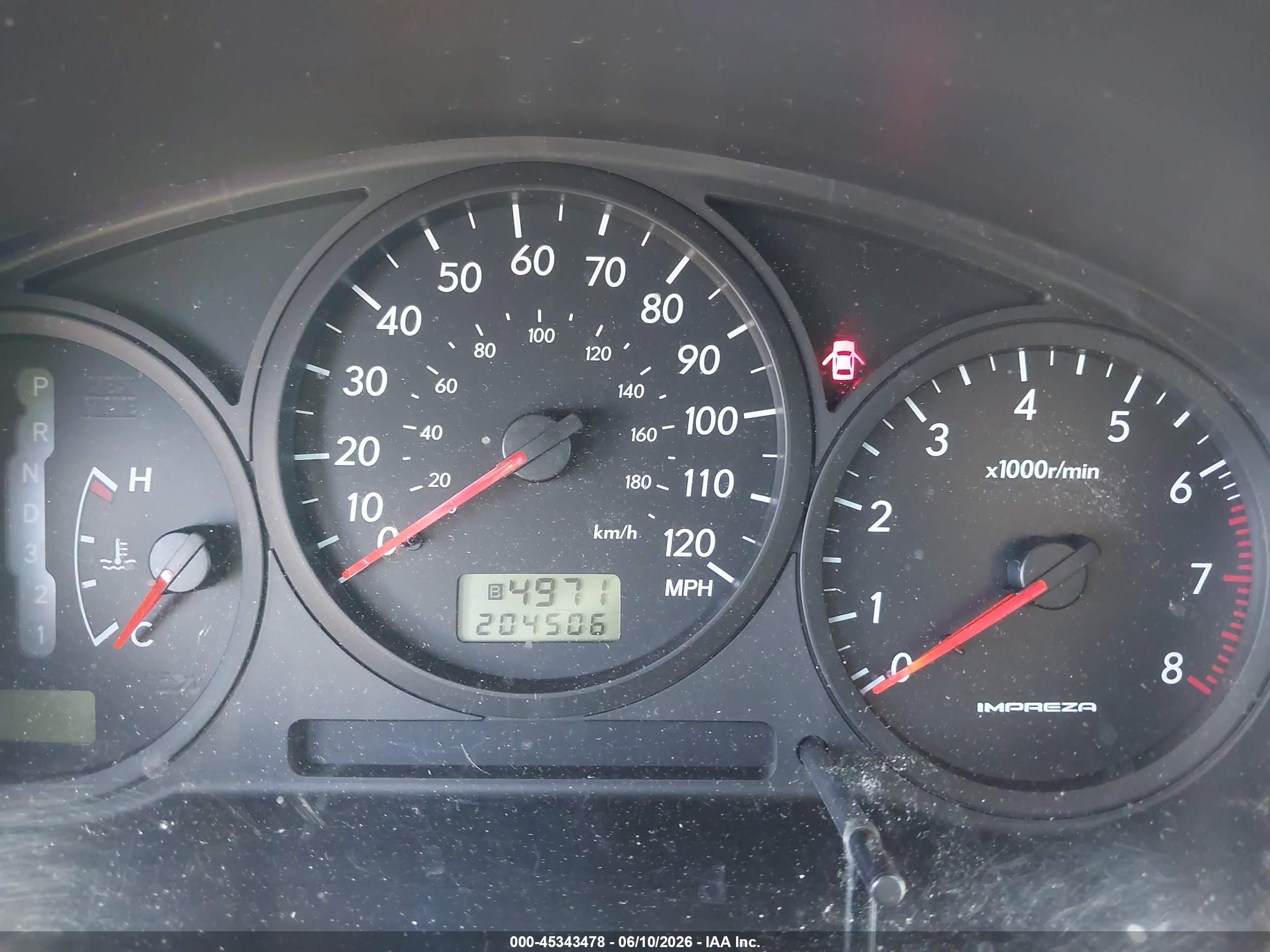 2007 Subaru Impreza 2.5i Silver vin: JF1GD61617H521495