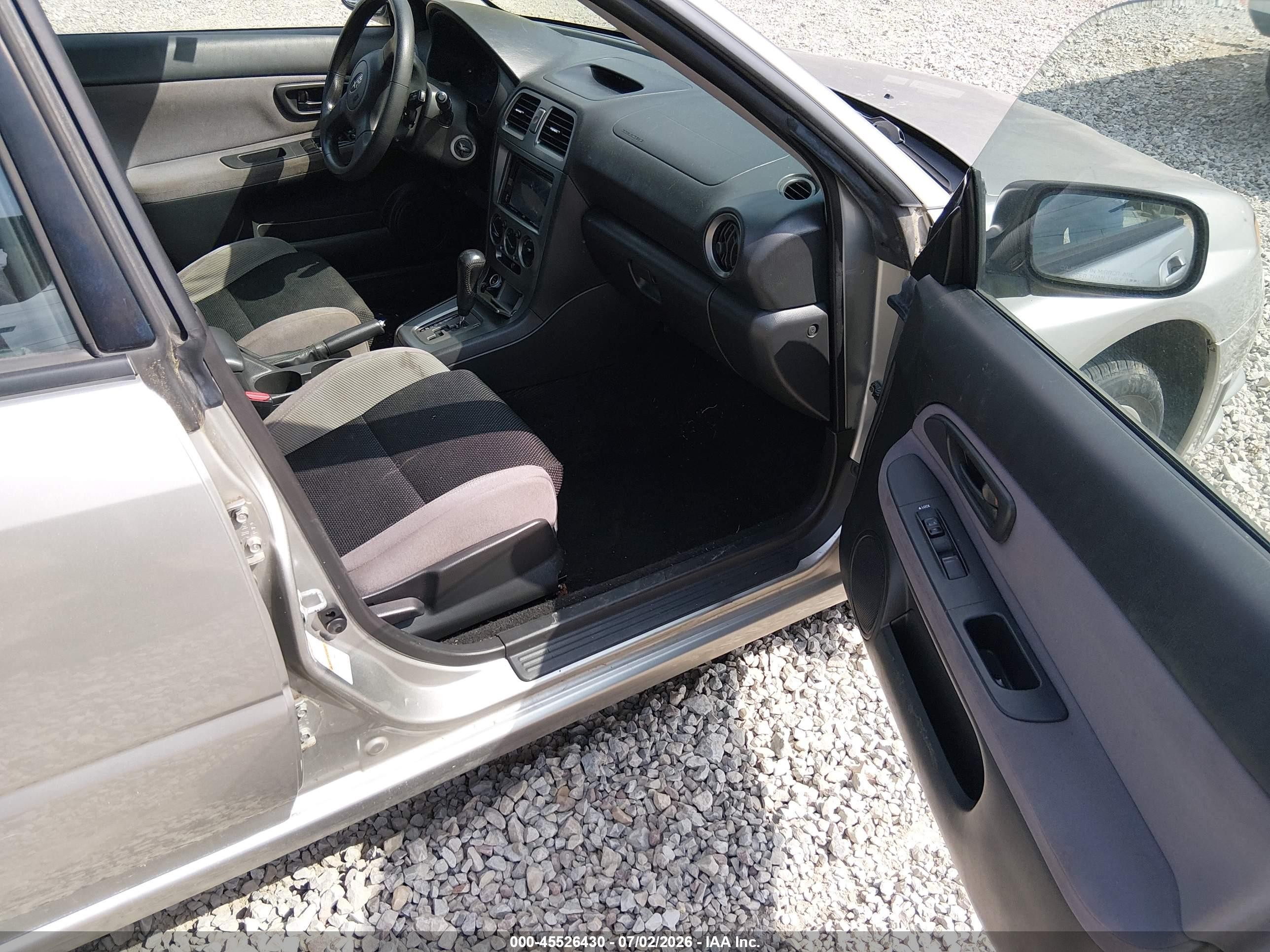 2007 Subaru Impreza 2.5i Silver vin: JF1GD61637H512202