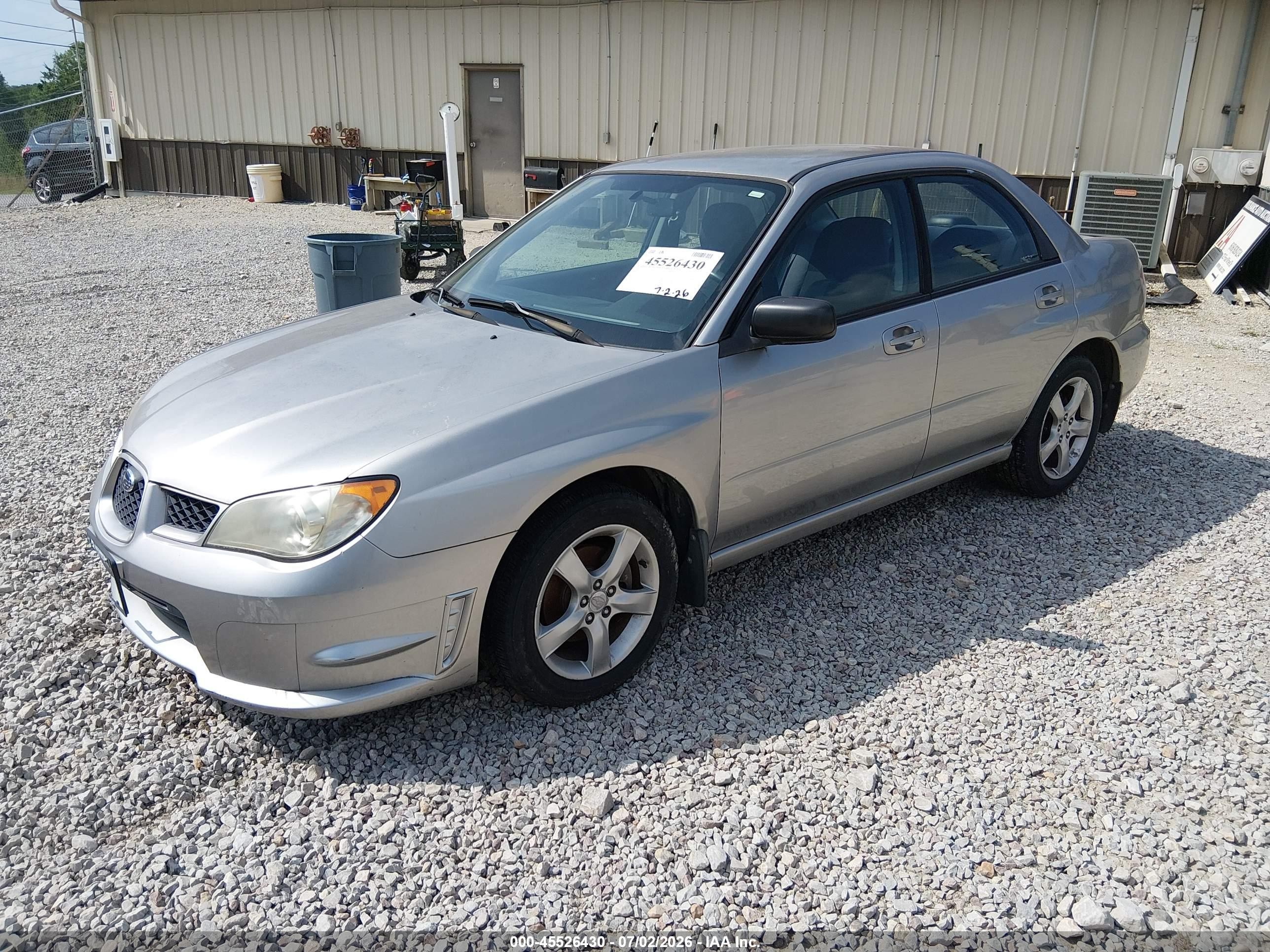 2007 Subaru Impreza 2.5i Silver vin: JF1GD61637H512202