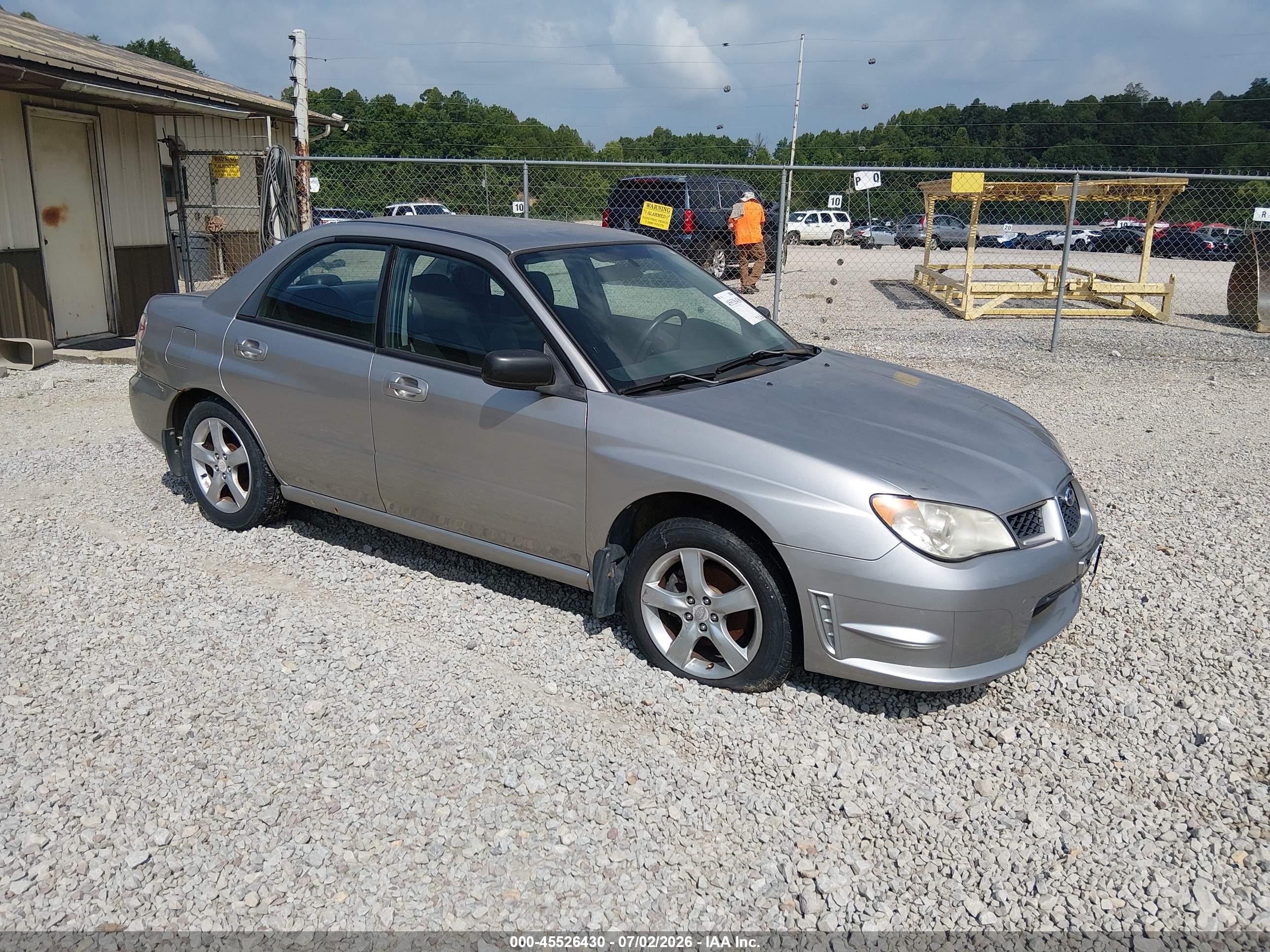 2007 Subaru Impreza 2.5i Silver vin: JF1GD61637H512202
