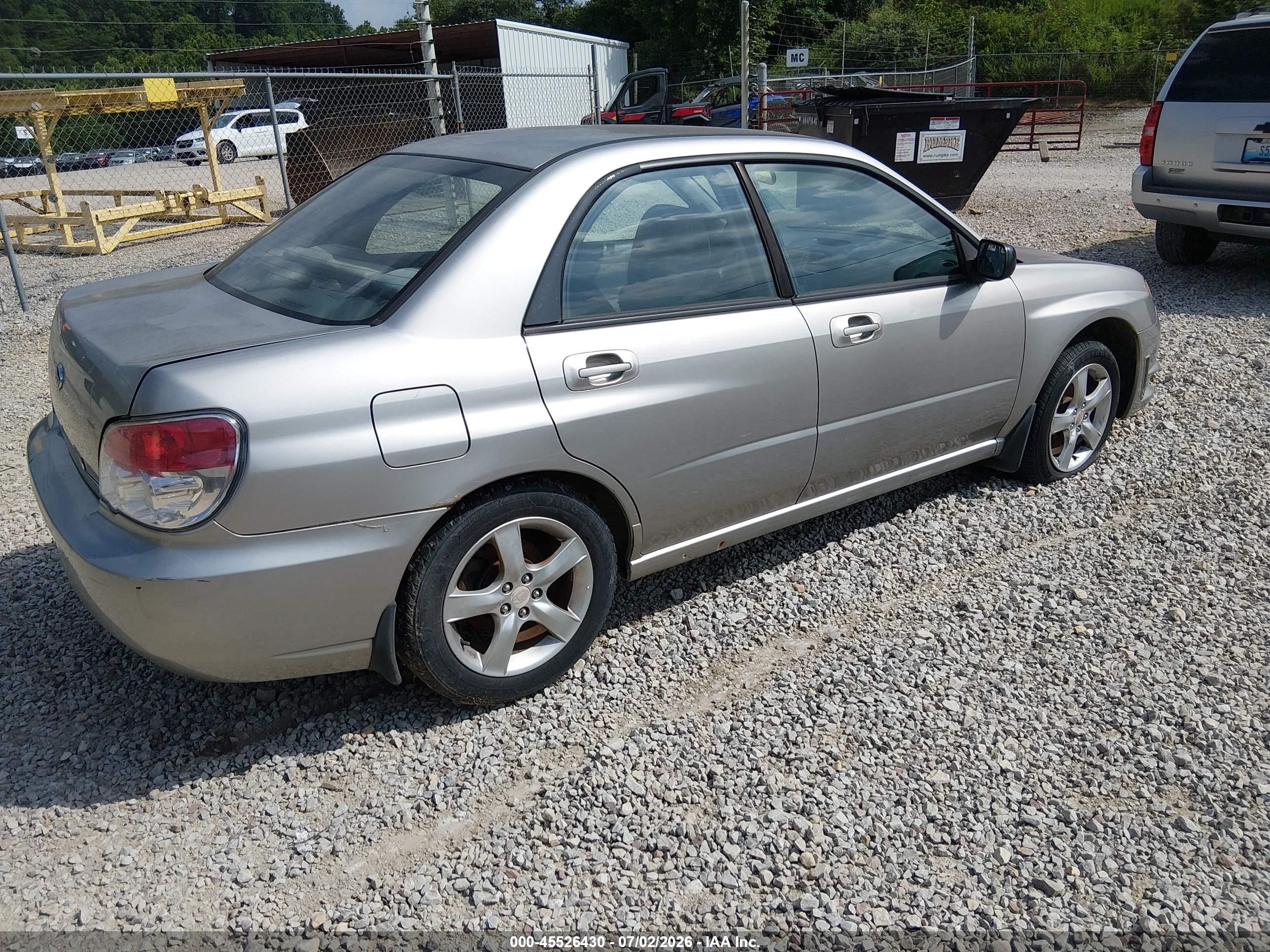 2007 Subaru Impreza 2.5i Silver vin: JF1GD61637H512202