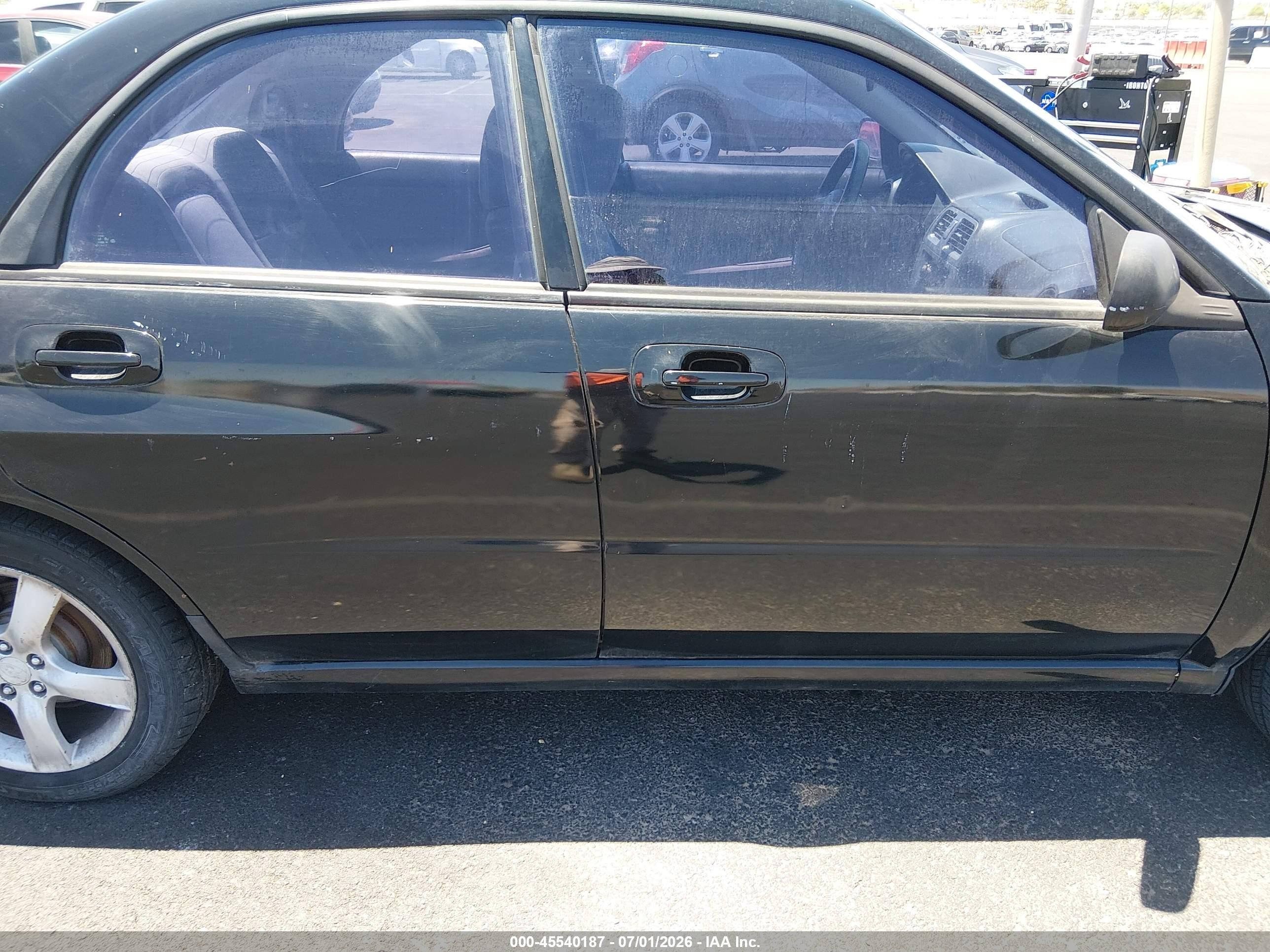 2007 Subaru Impreza 2.5i Black vin: JF1GD61637H521031