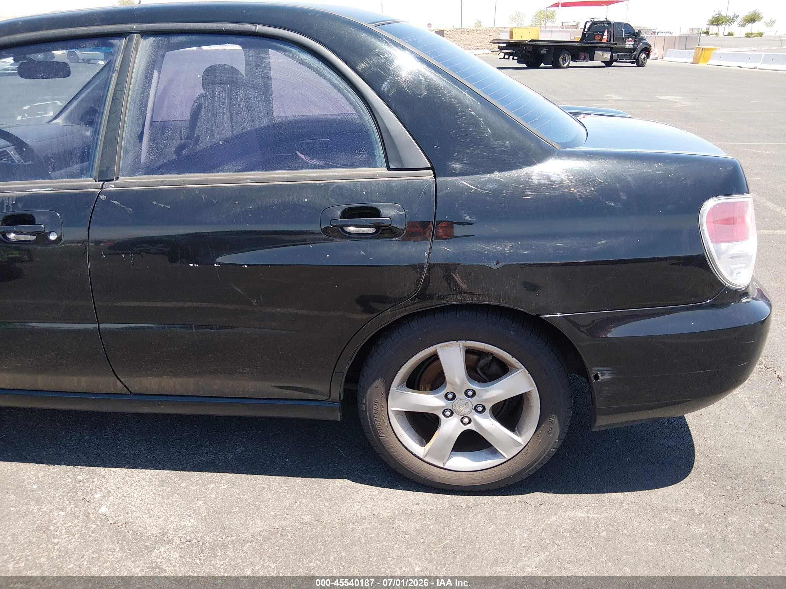 2007 Subaru Impreza 2.5i Black vin: JF1GD61637H521031