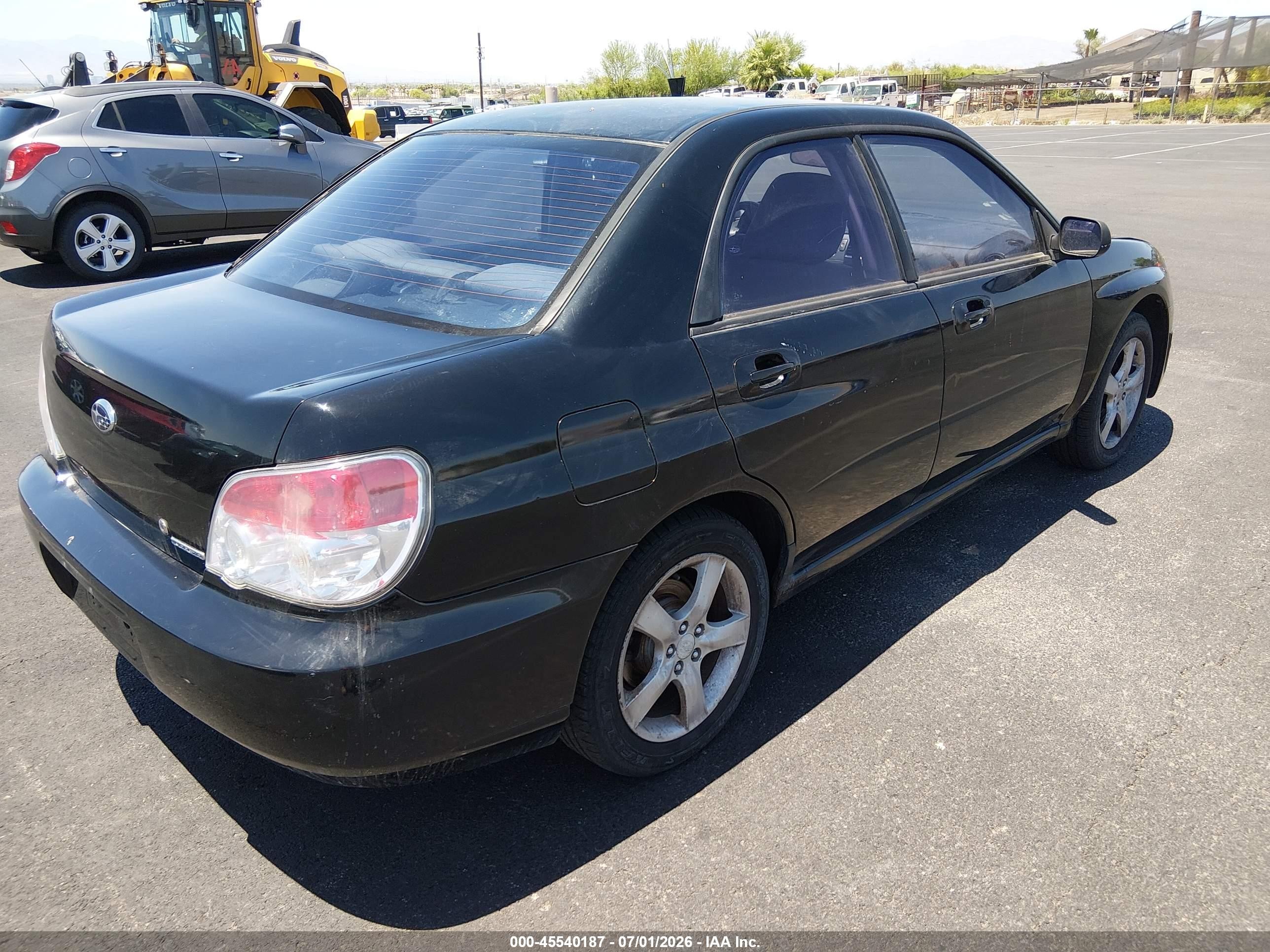 2007 Subaru Impreza 2.5i Black vin: JF1GD61637H521031