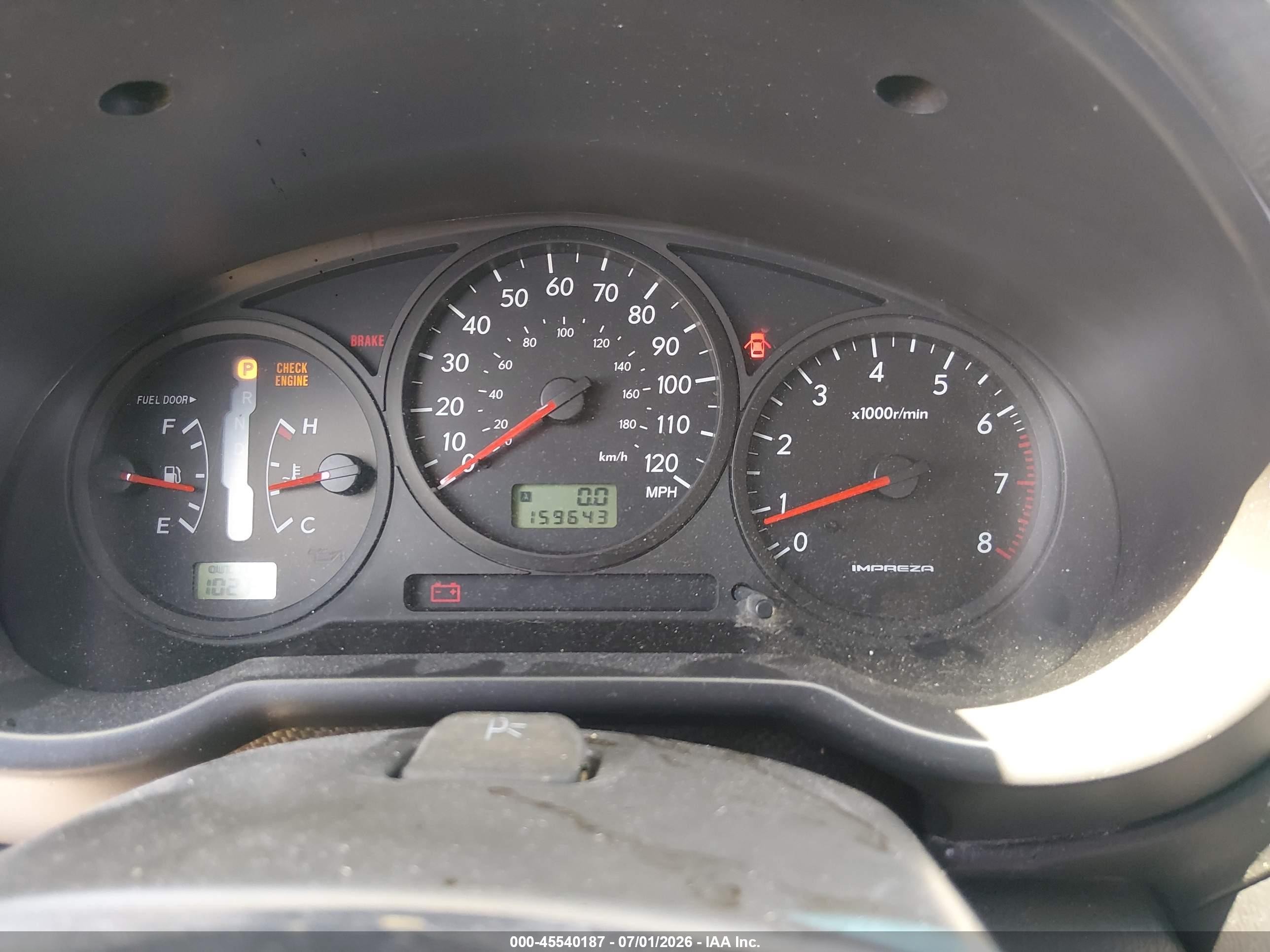 2007 Subaru Impreza 2.5i Black vin: JF1GD61637H521031