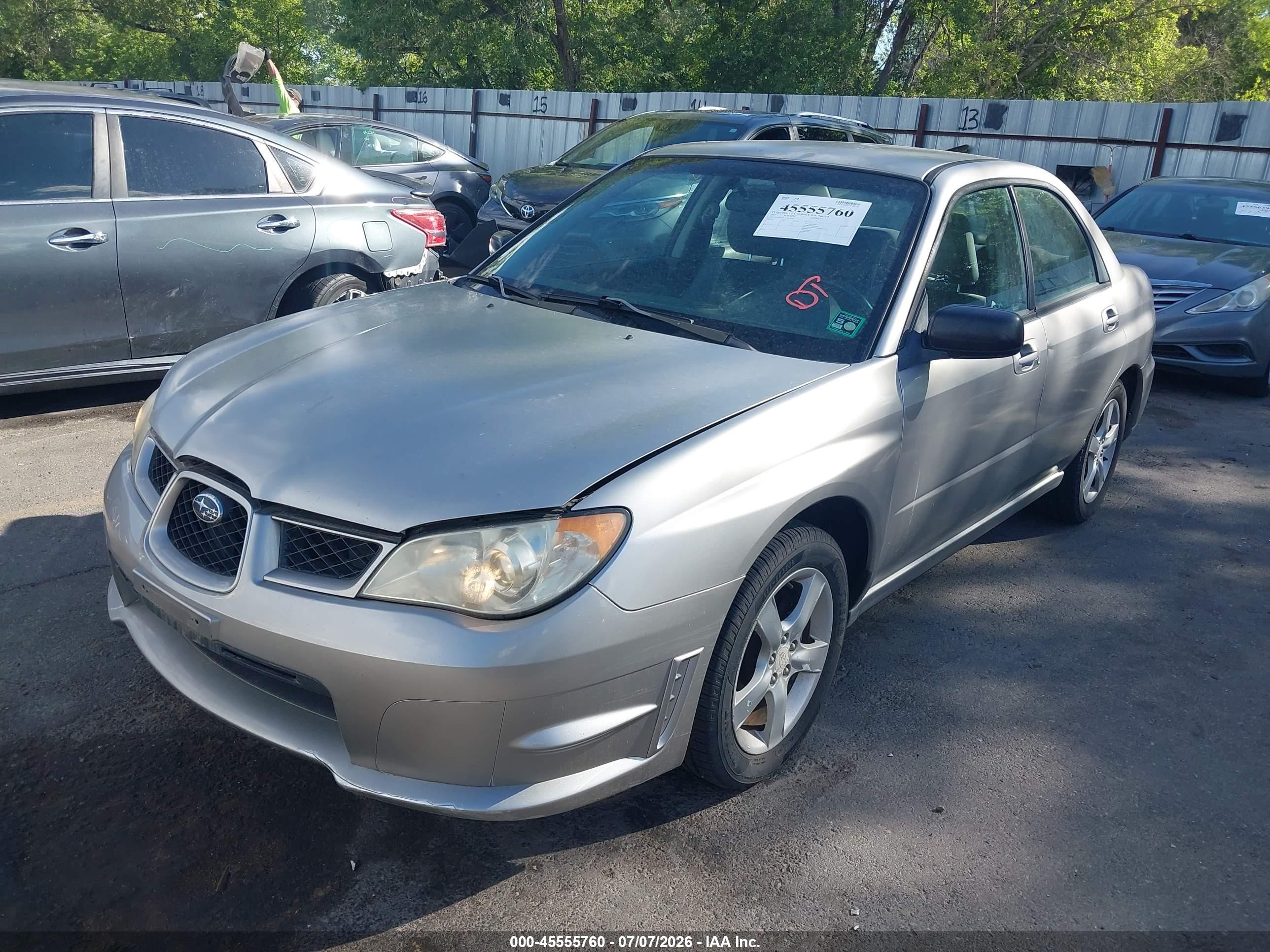2007 Subaru Impreza 2.5i Silver vin: JF1GD61657H501508