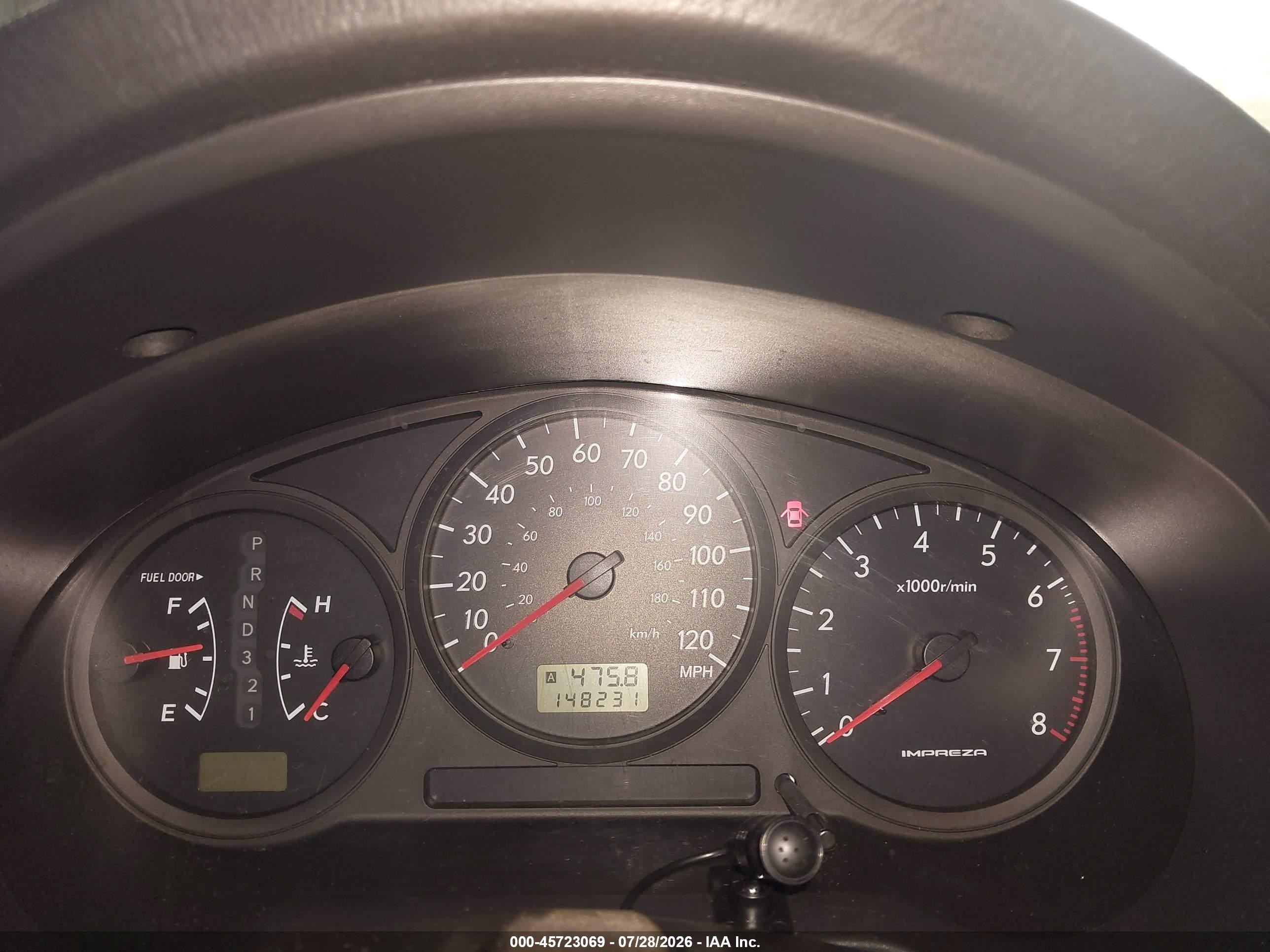 2007 Subaru Impreza 2.5i Gray vin: JF1GD61657H522133