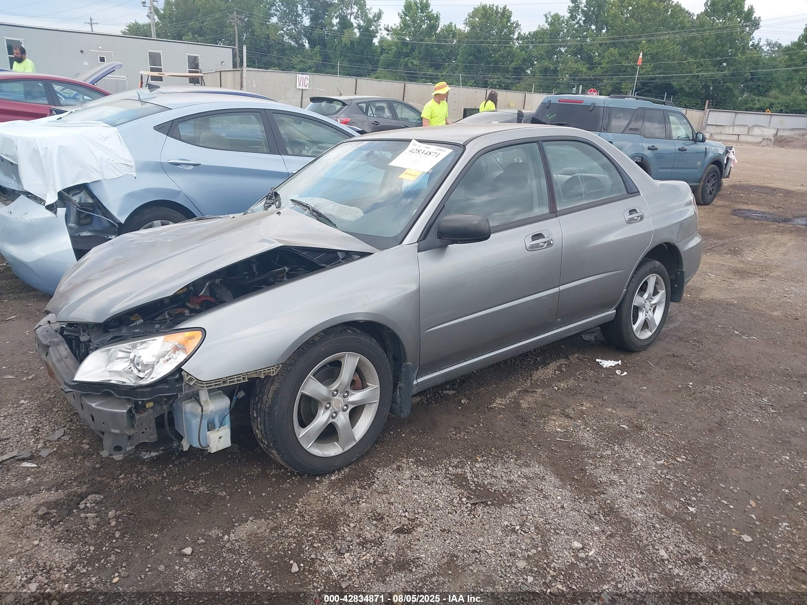 2007 Subaru Impreza 2.5i Silver vin: JF1GD61667H522349
