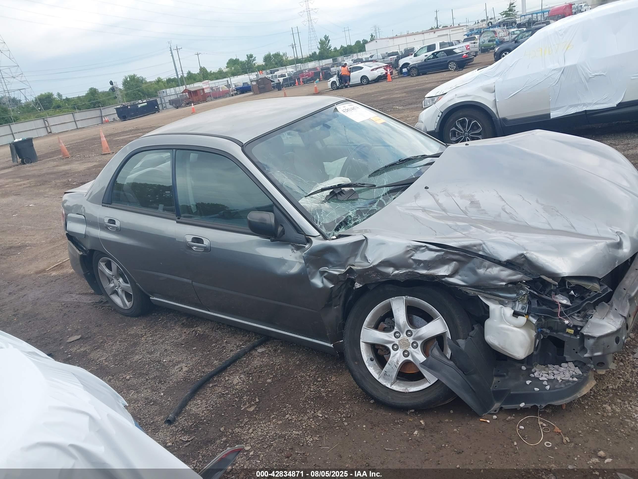 2007 Subaru Impreza 2.5i Silver vin: JF1GD61667H522349
