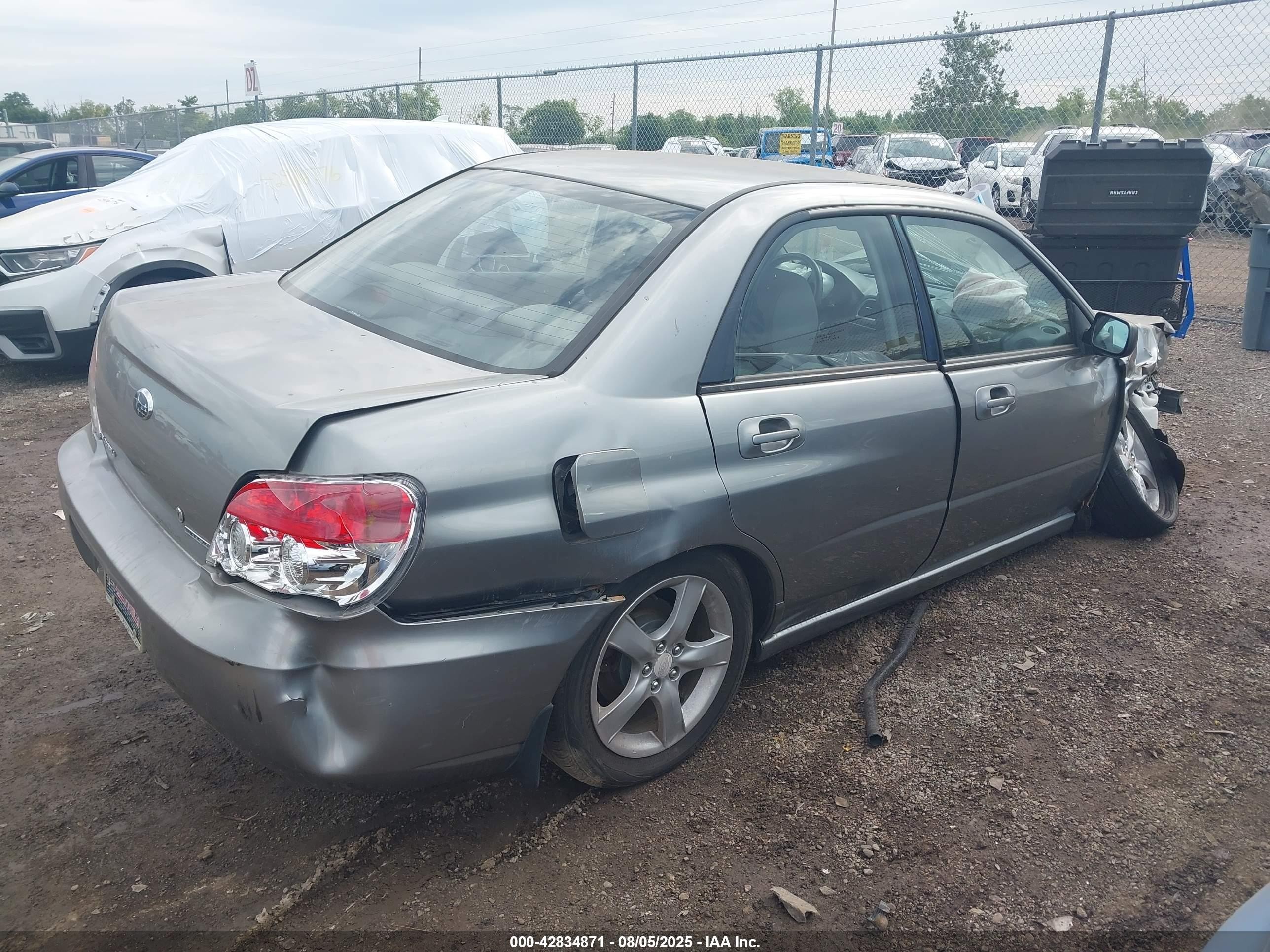 2007 Subaru Impreza 2.5i Silver vin: JF1GD61667H522349