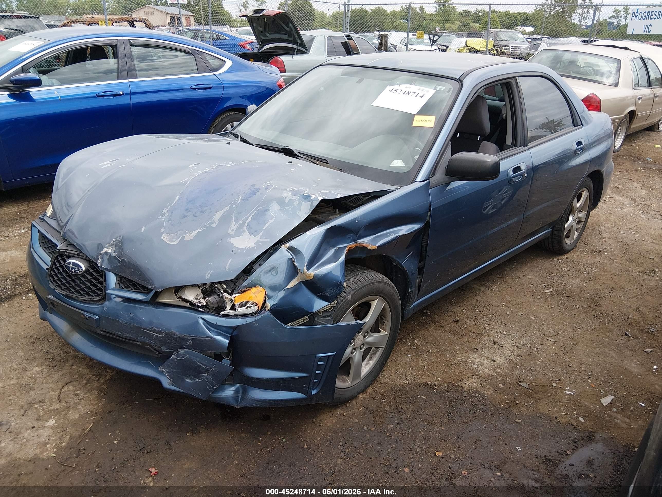 2007 Subaru Impreza 2.5i Blue vin: JF1GD61677H501848