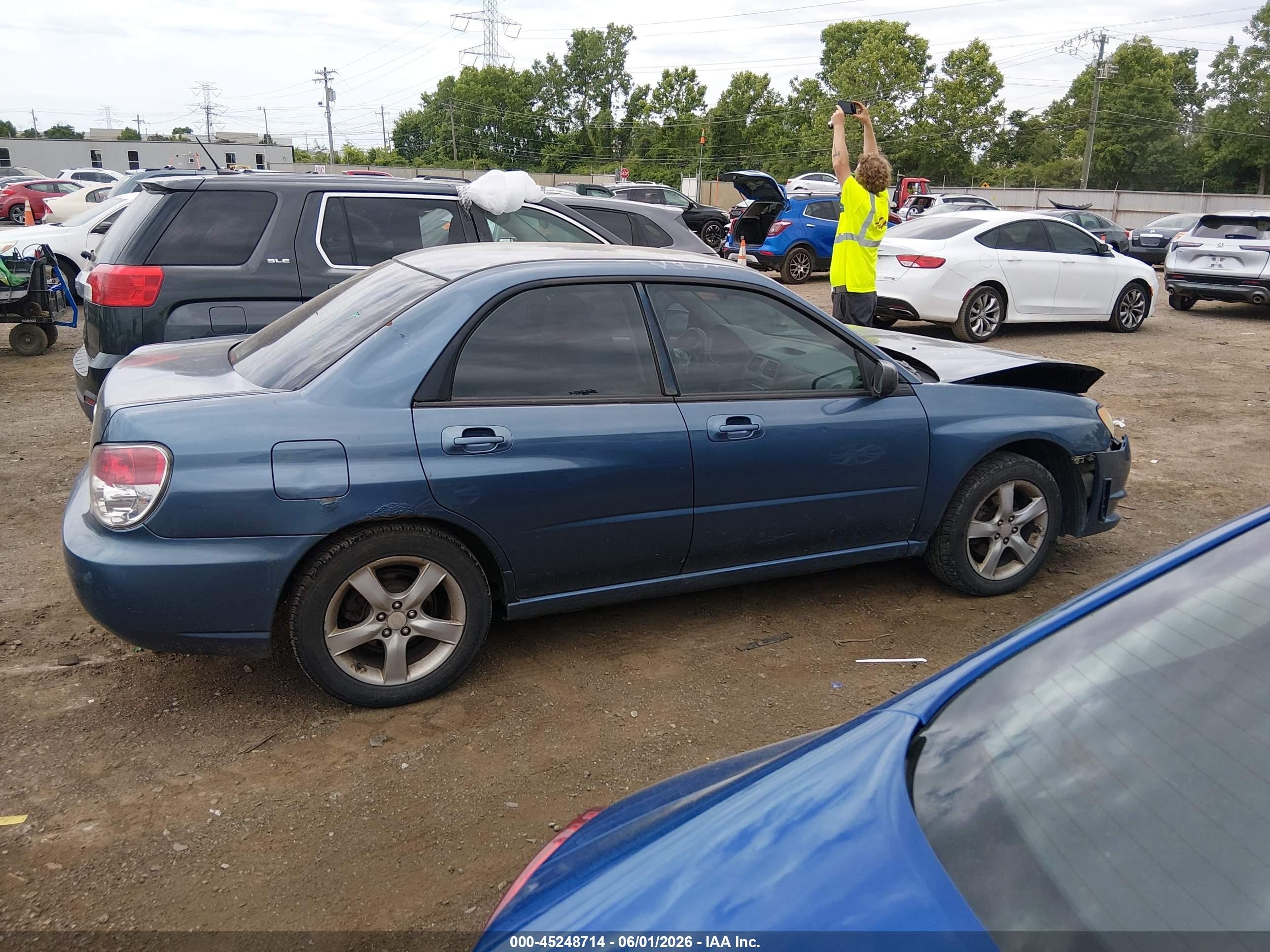 2007 Subaru Impreza 2.5i Blue vin: JF1GD61677H501848