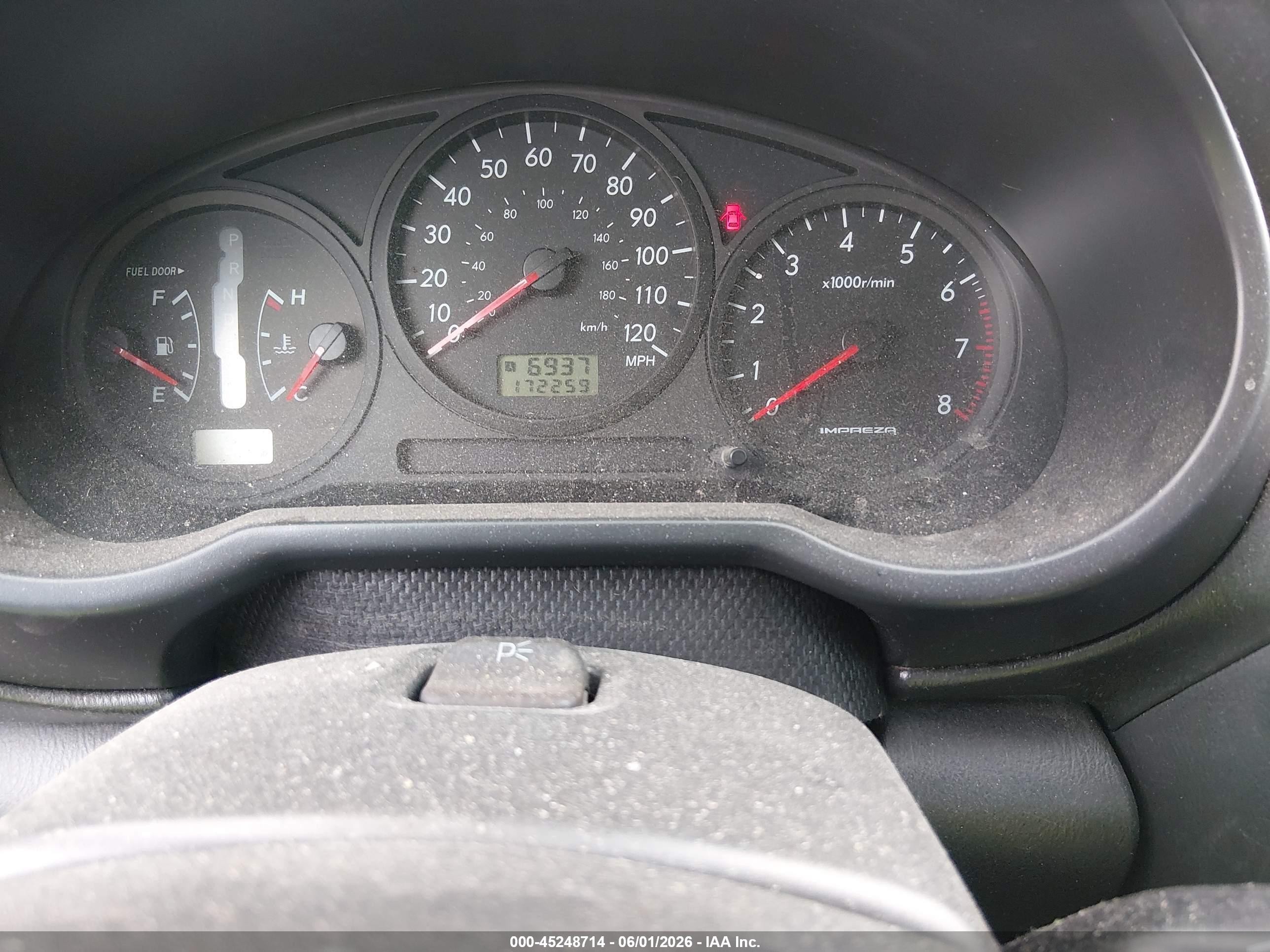2007 Subaru Impreza 2.5i Blue vin: JF1GD61677H501848