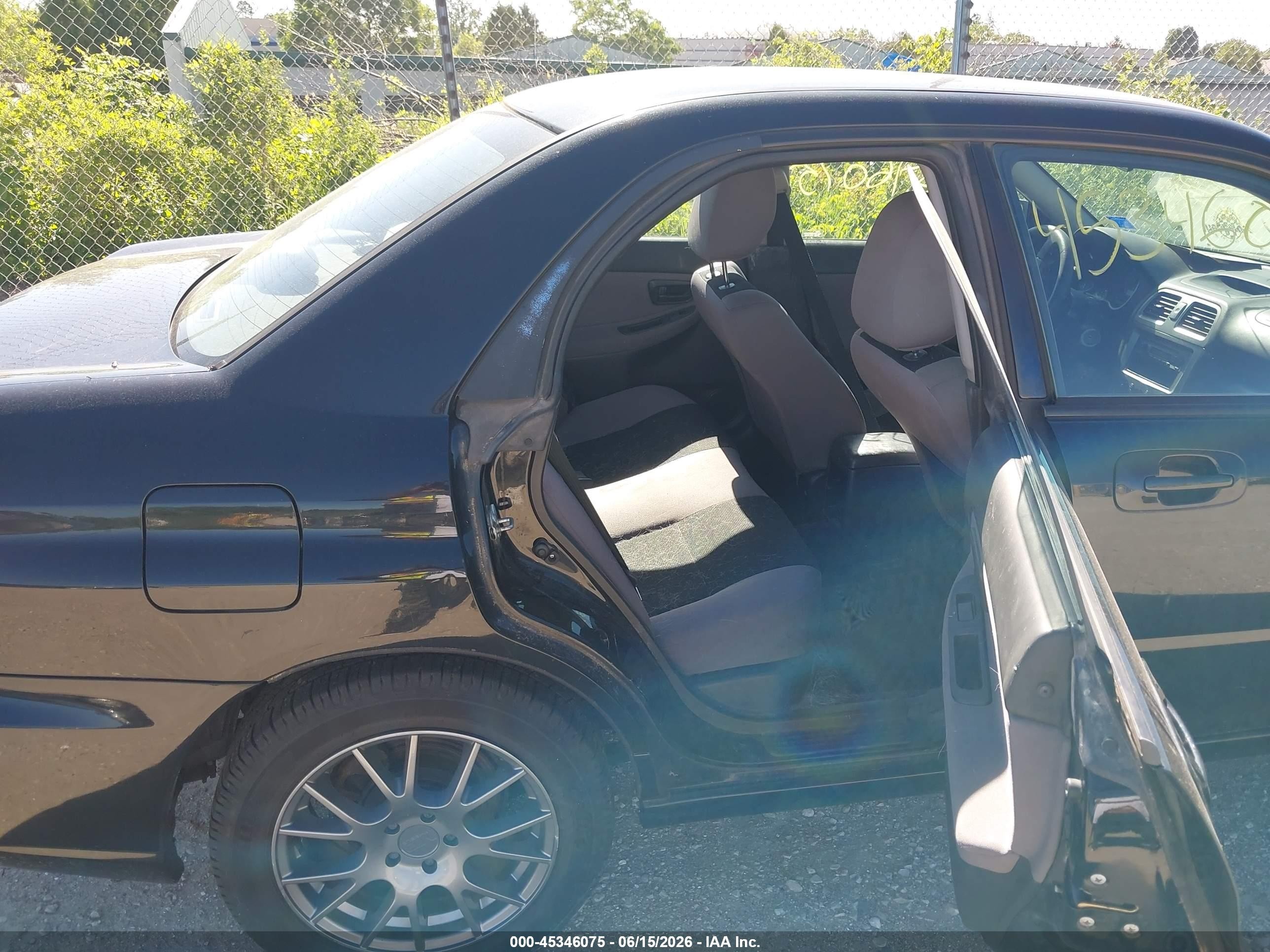 2007 Subaru Impreza 2.5i Black vin: JF1GD61697H507537