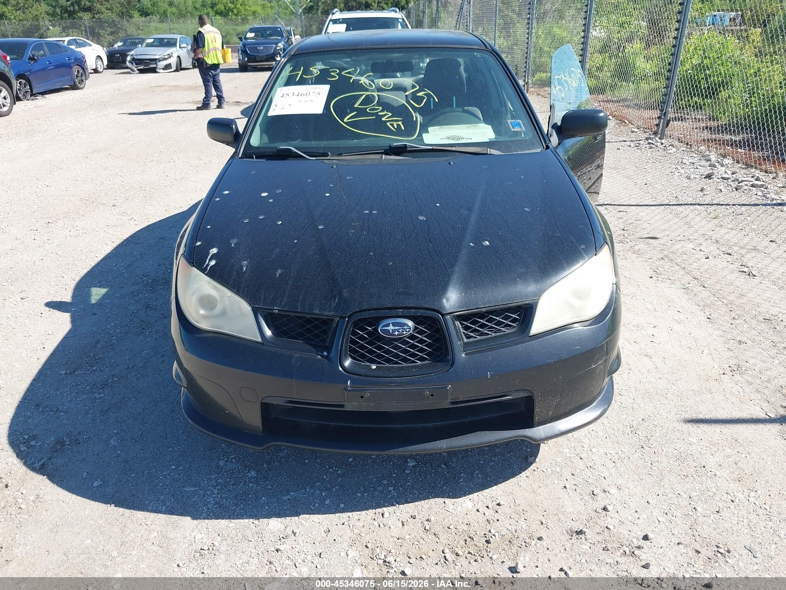 2007 Subaru Impreza 2.5i Black vin: JF1GD61697H507537