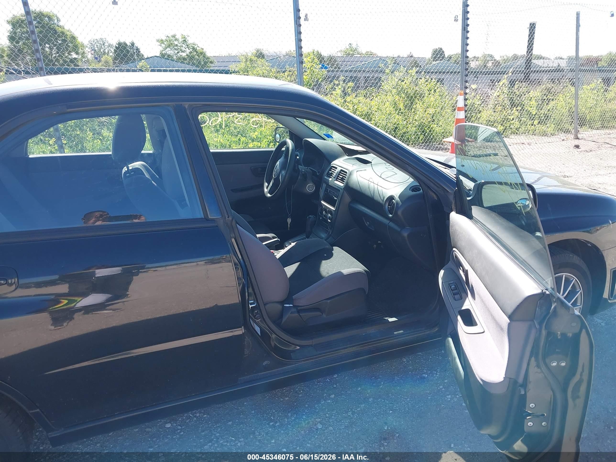 2007 Subaru Impreza 2.5i Black vin: JF1GD61697H507537