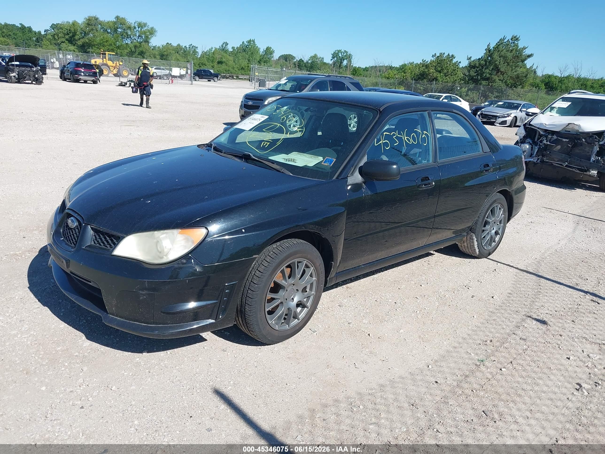2007 Subaru Impreza 2.5i Black vin: JF1GD61697H507537