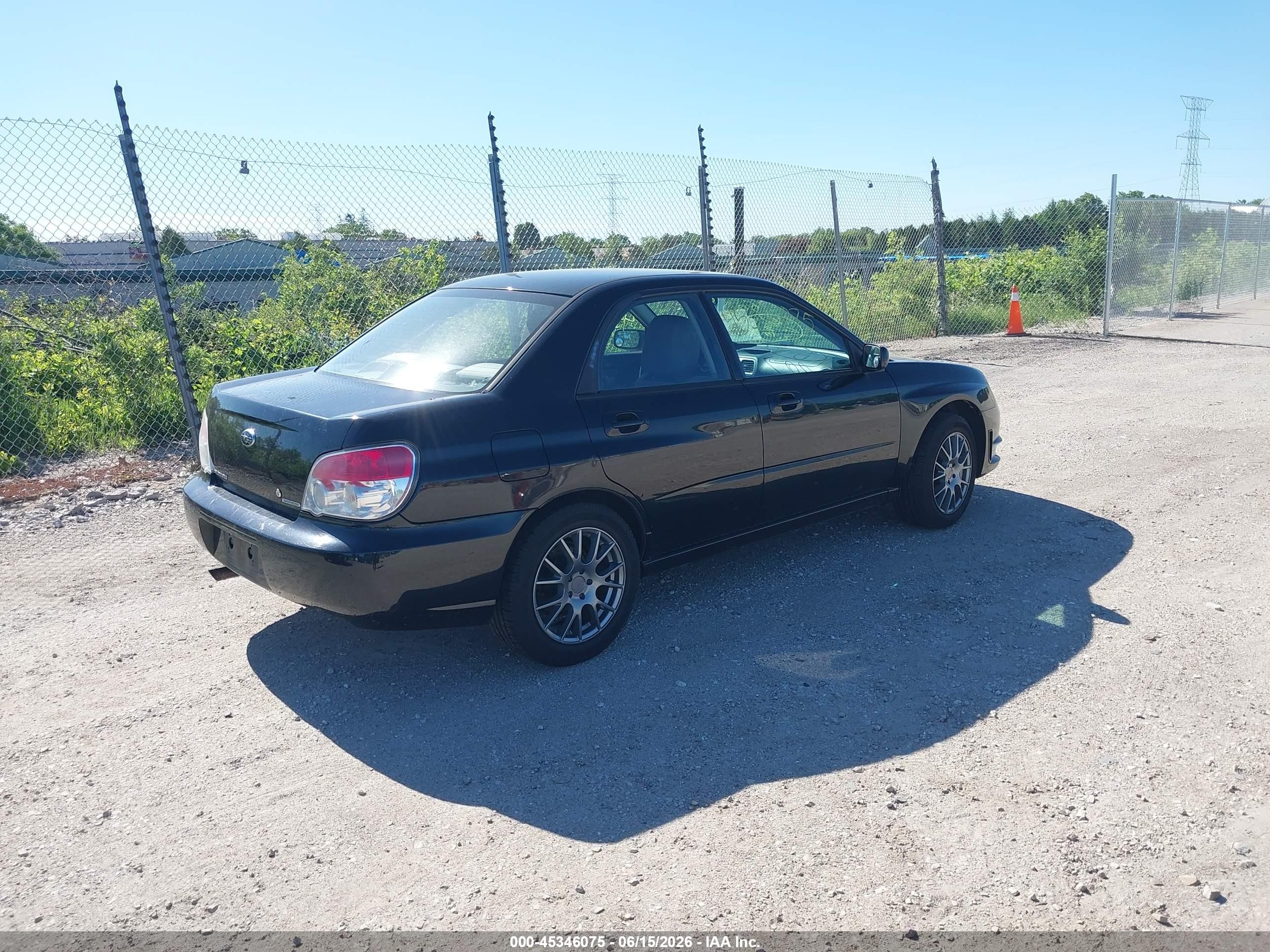 2007 Subaru Impreza 2.5i Black vin: JF1GD61697H507537