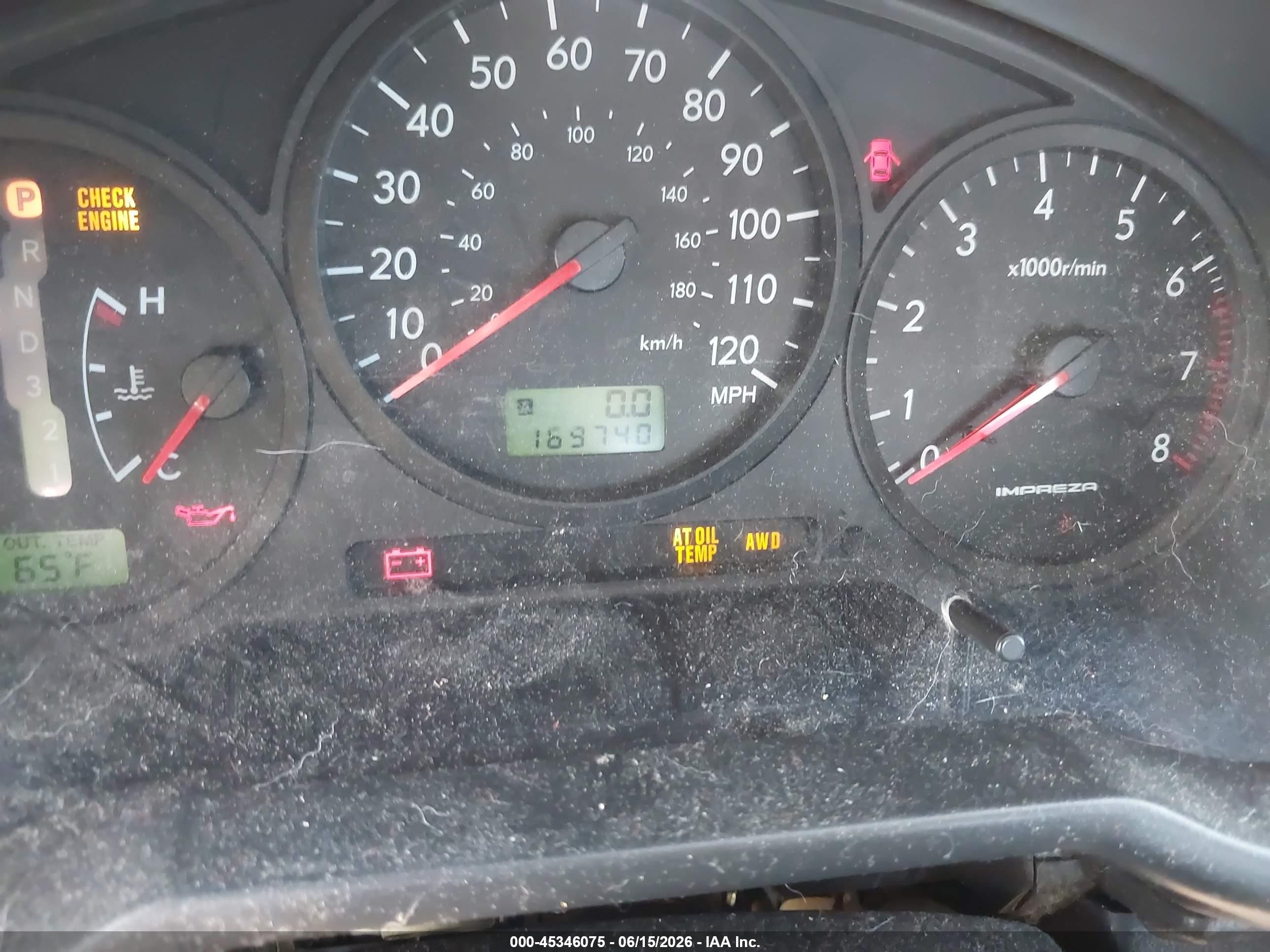 2007 Subaru Impreza 2.5i Black vin: JF1GD61697H507537