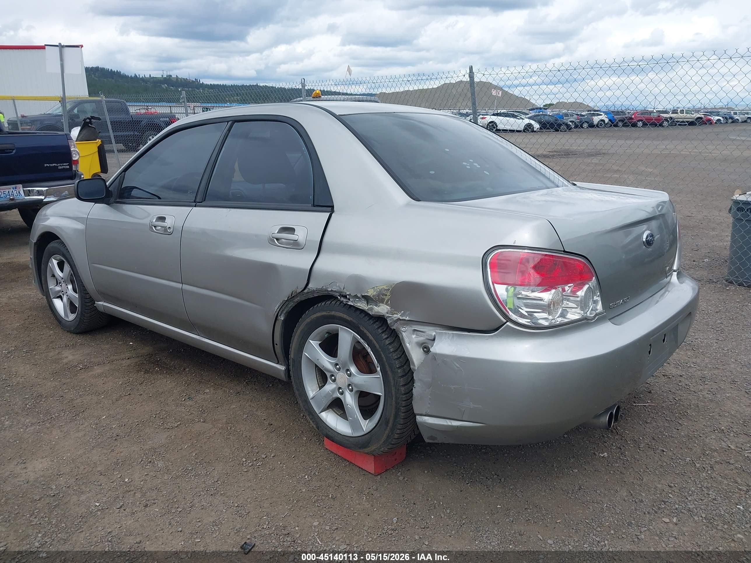 2007 Subaru Impreza 2.5i Silver vin: JF1GD61697H508736
