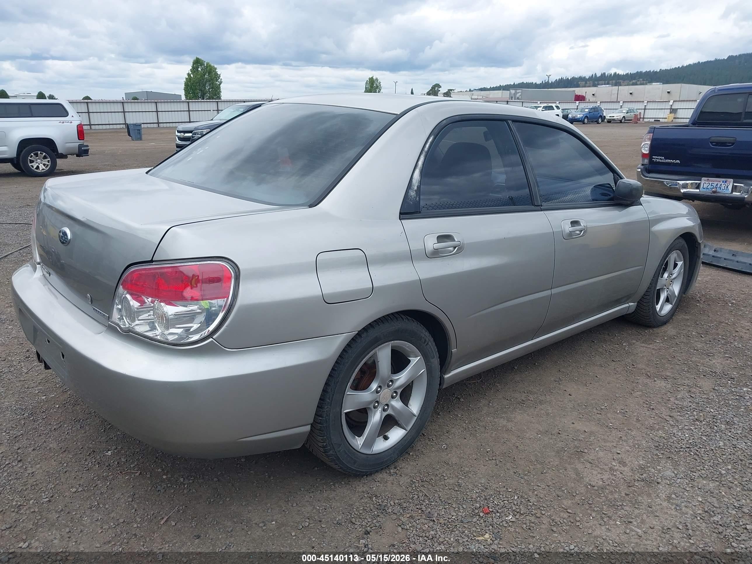2007 Subaru Impreza 2.5i Silver vin: JF1GD61697H508736