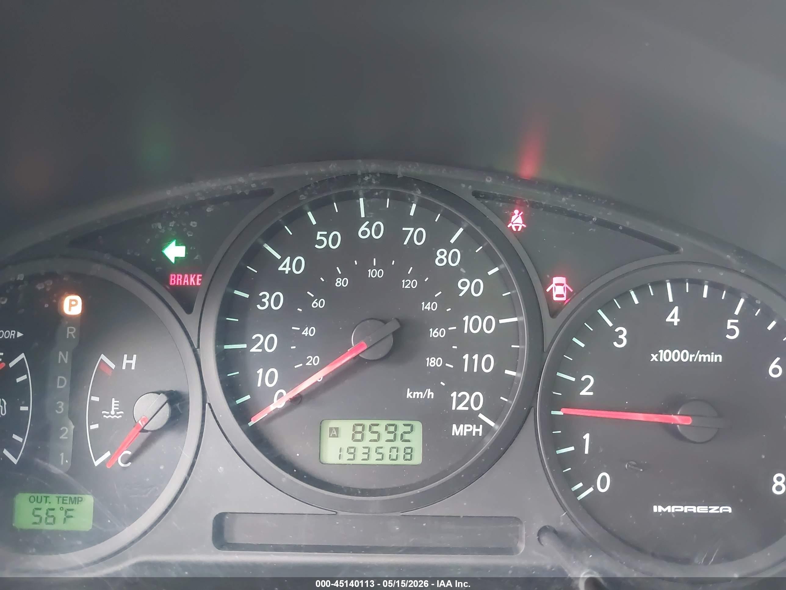 2007 Subaru Impreza 2.5i Silver vin: JF1GD61697H508736