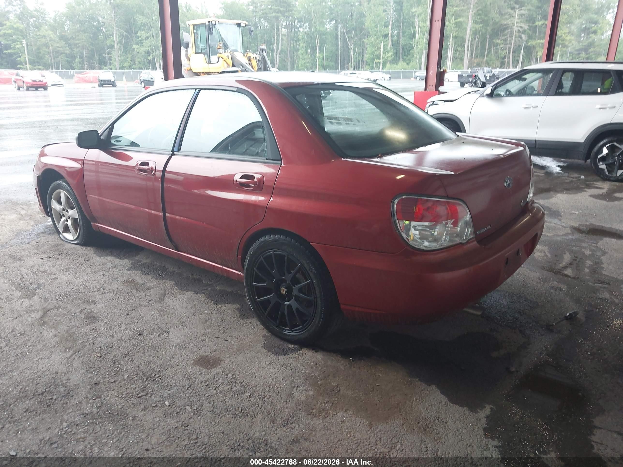 2007 Subaru Impreza 2.5i Red vin: JF1GD616X7G512686