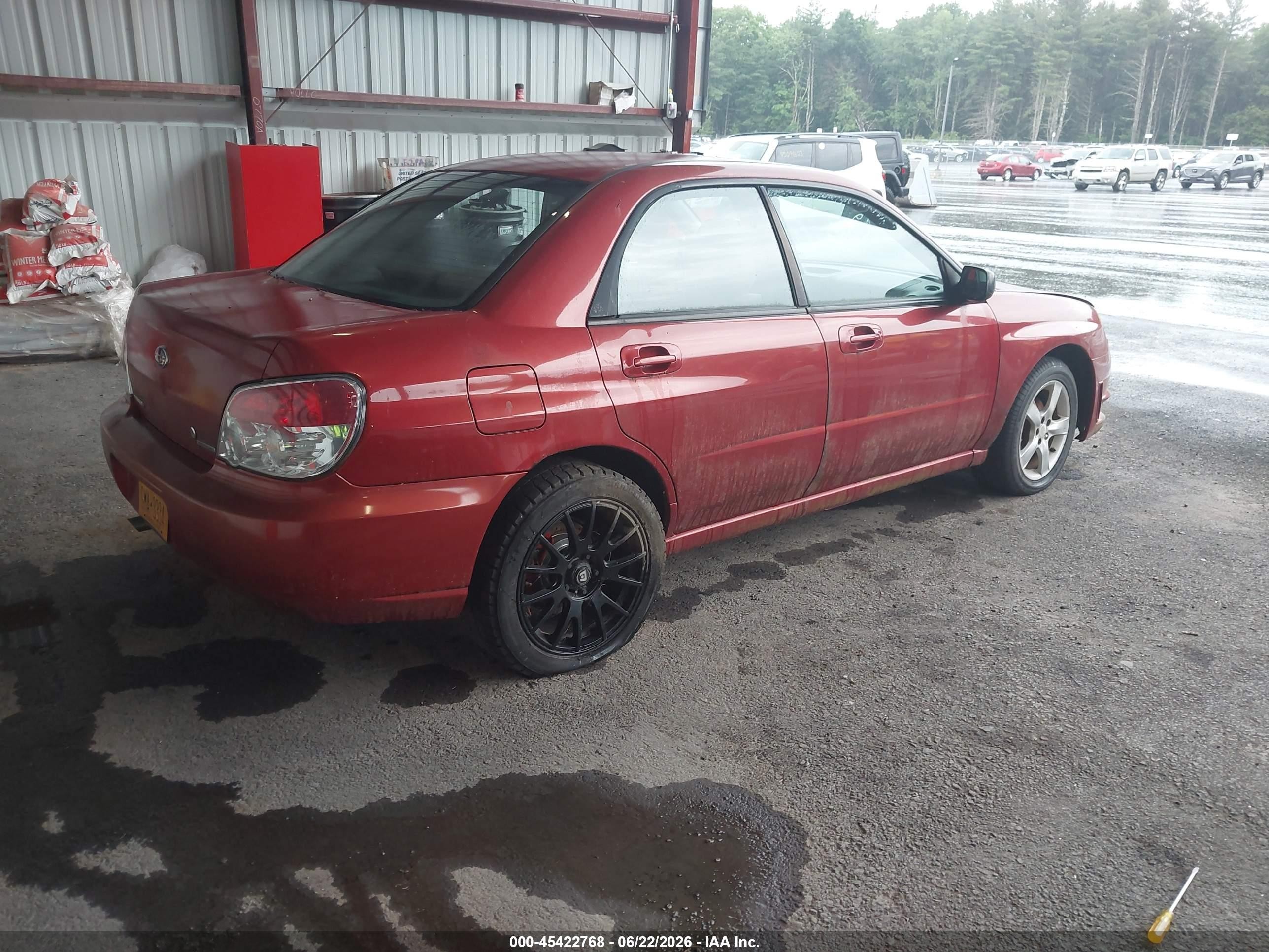 2007 Subaru Impreza 2.5i Red vin: JF1GD616X7G512686