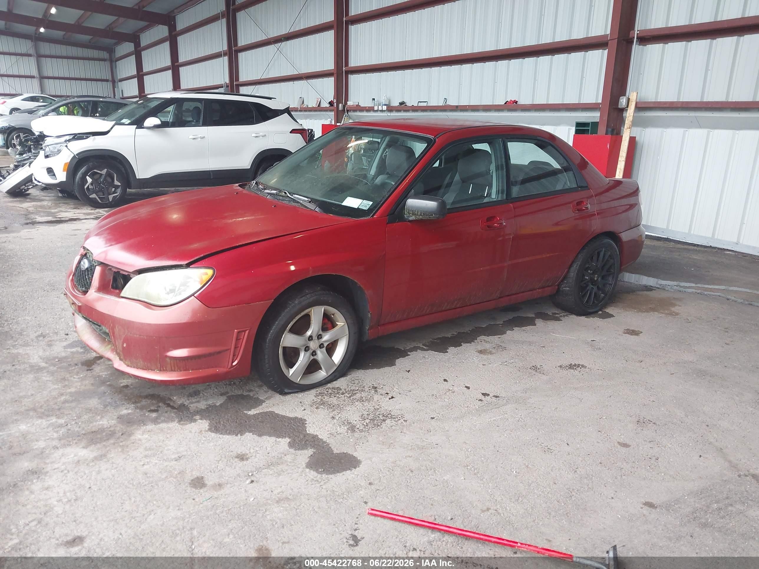 2007 Subaru Impreza 2.5i Red vin: JF1GD616X7G512686