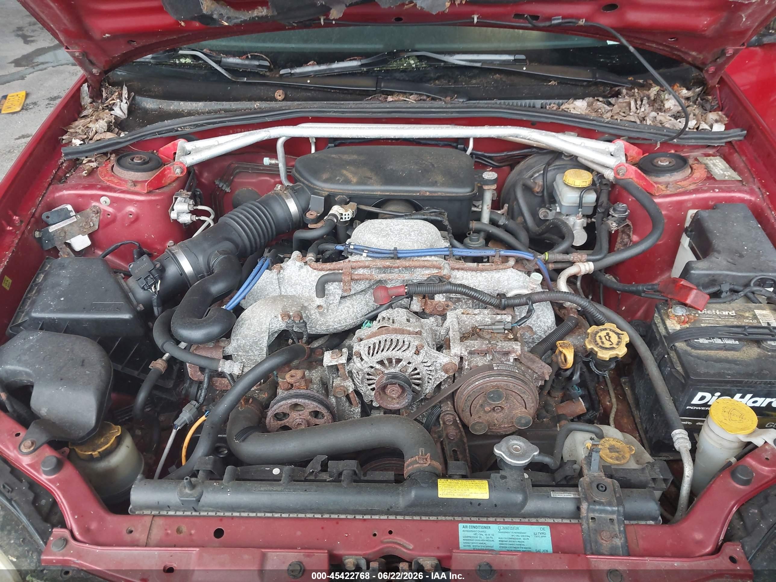 2007 Subaru Impreza 2.5i Red vin: JF1GD616X7G512686