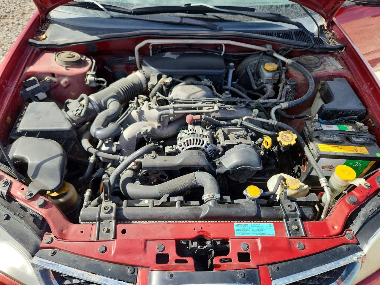 2007 Subaru Impreza 2.5i Красный vin: JF1GD616X7H517686