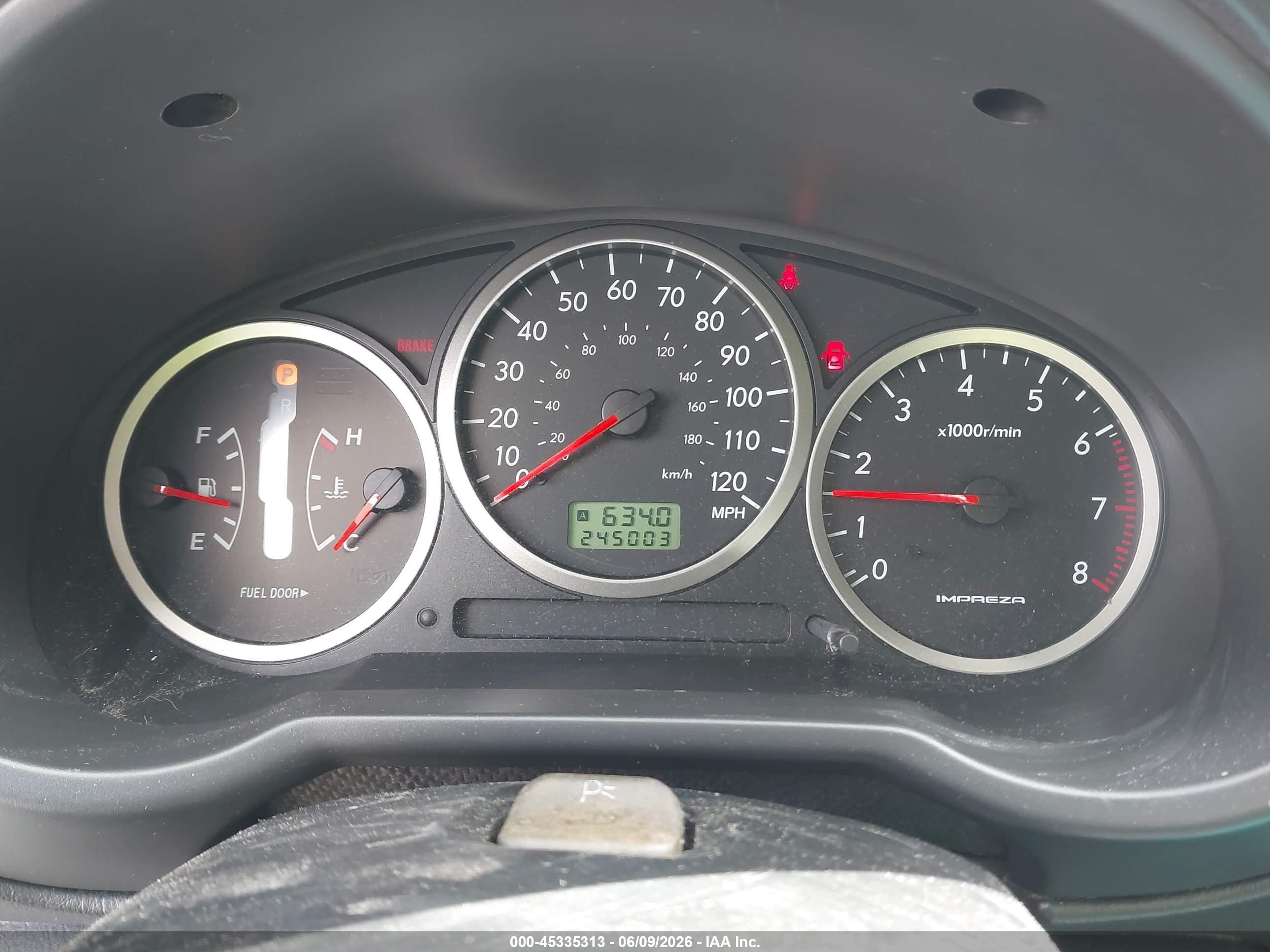 2005 Subaru Impreza 2.5rs Gray vin: JF1GD66545H516739