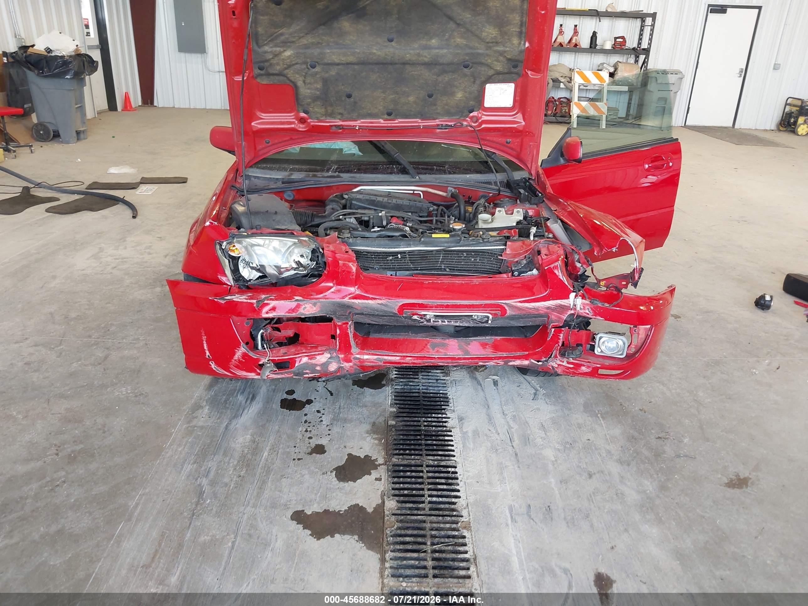 2004 Subaru Impreza 2.5rs Red vin: JF1GD67514H508644