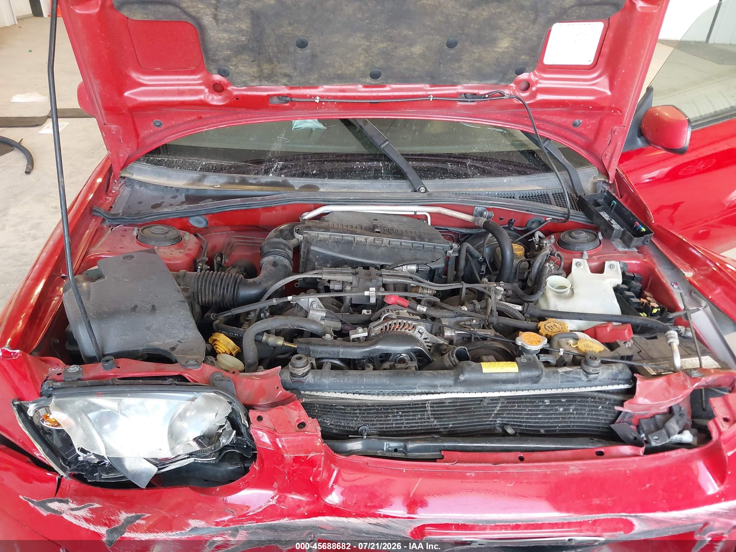 2004 Subaru Impreza 2.5rs Red vin: JF1GD67514H508644